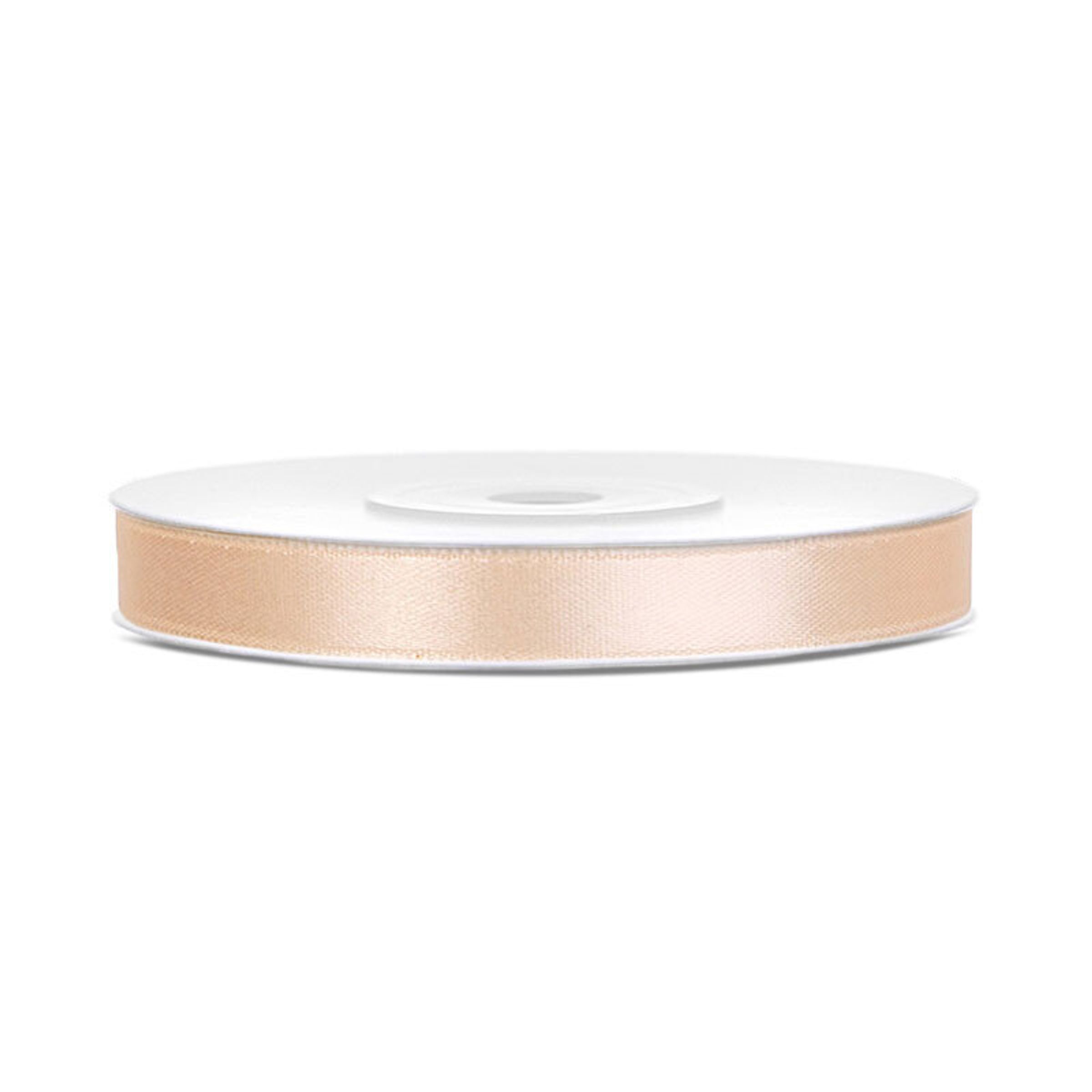 Satinbånd Cream - 6 mm x 25 m