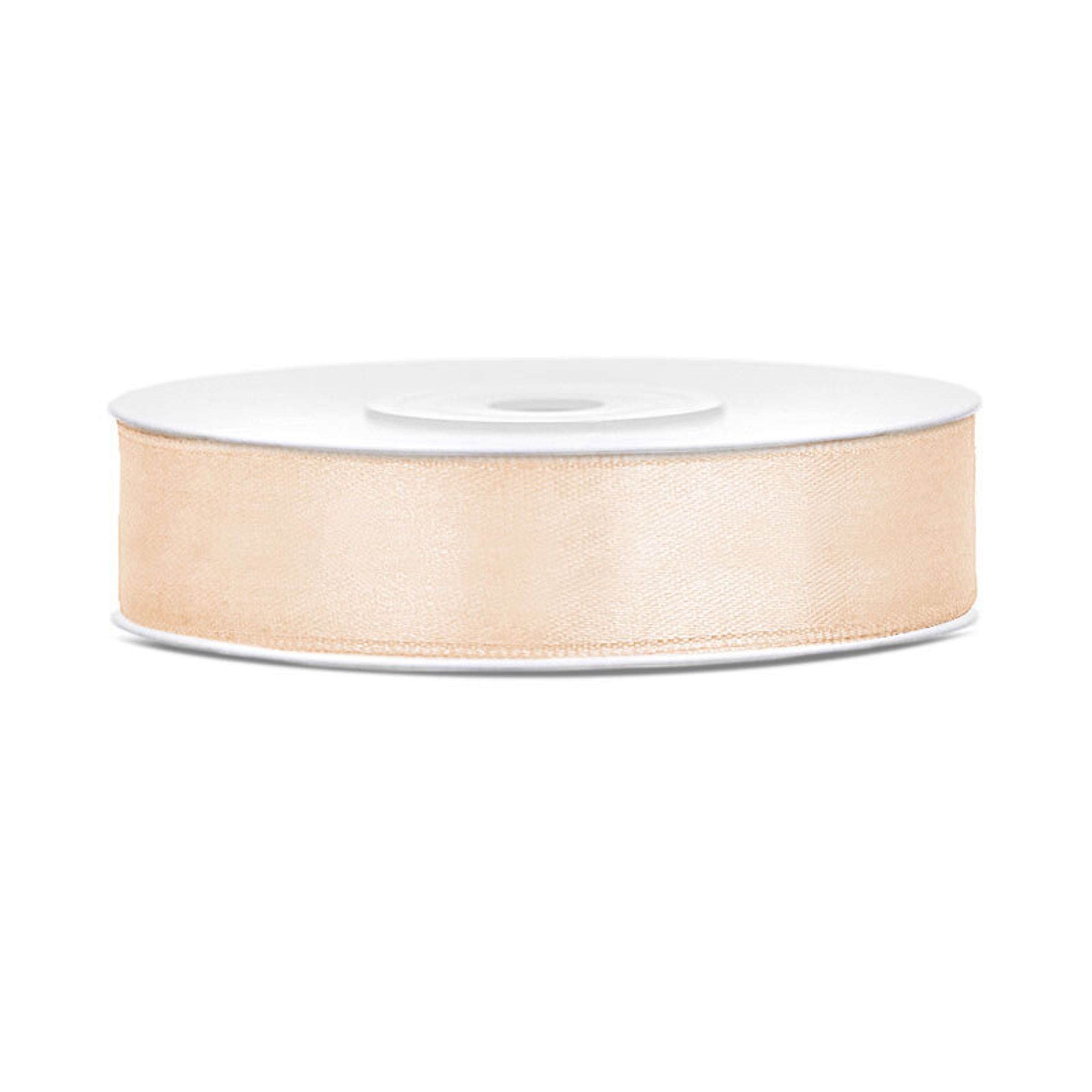 Satinbånd Cream - 12 mm x 25 m