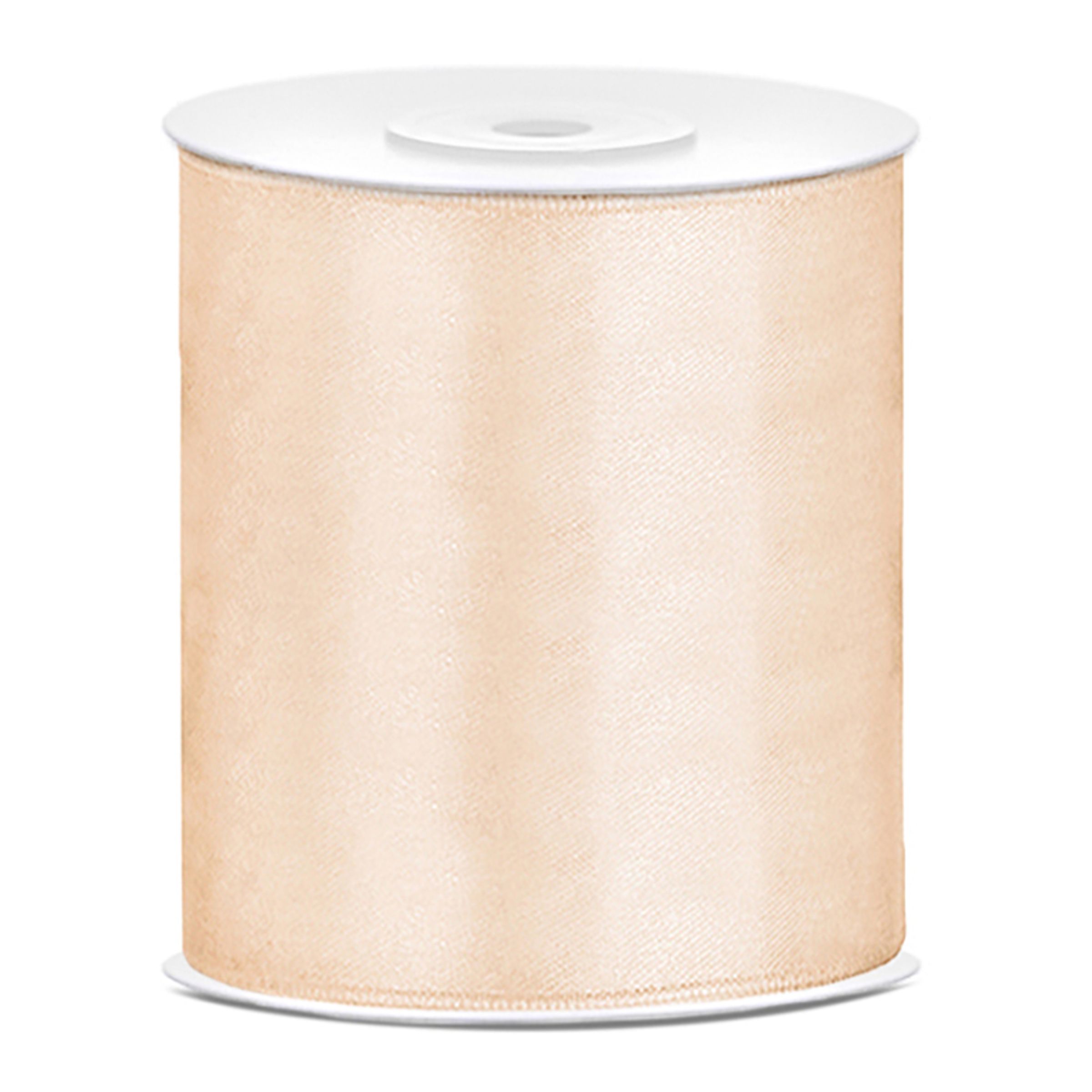 Satinbånd Cream - 100 mm x 25 m