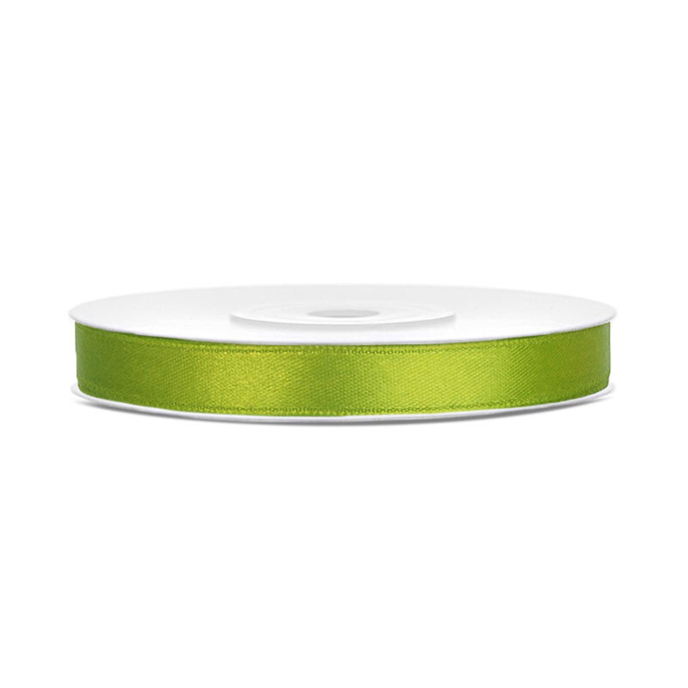 Satinband Limegrön - 6 mm x 25 m | Hem - Teman - Färger - Grön | Maskeradspecialisten
