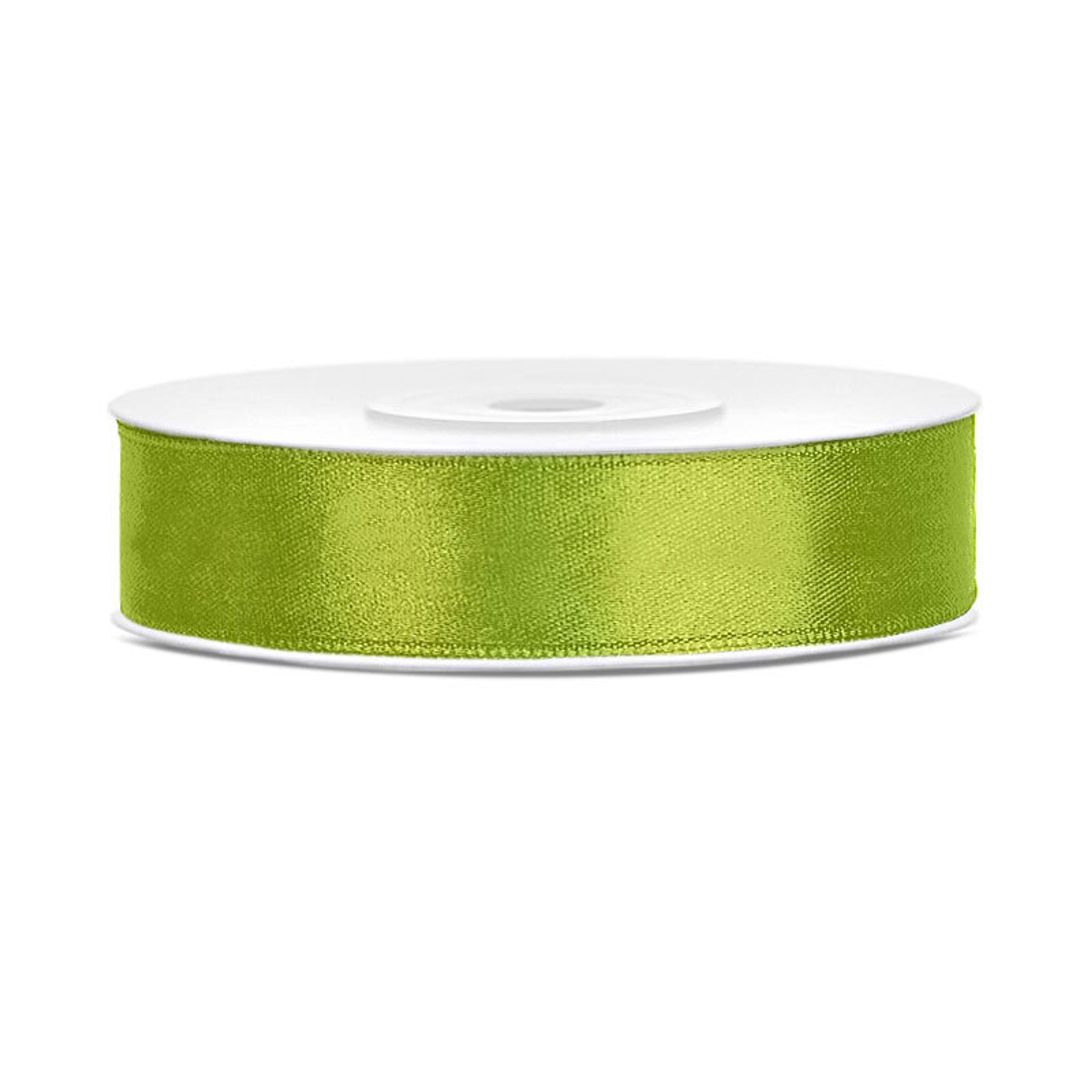 Satinband Limegrön - 12 mm x 25 m | Hem - Teman - Färger - Grön | Maskeradspecialisten