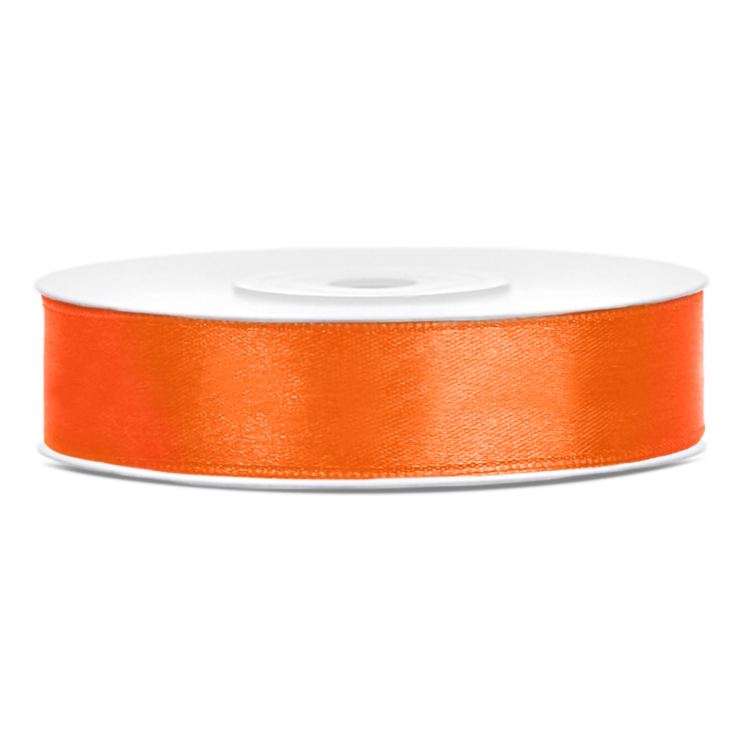 Satinbånd Orange - 12 mm x 25 m