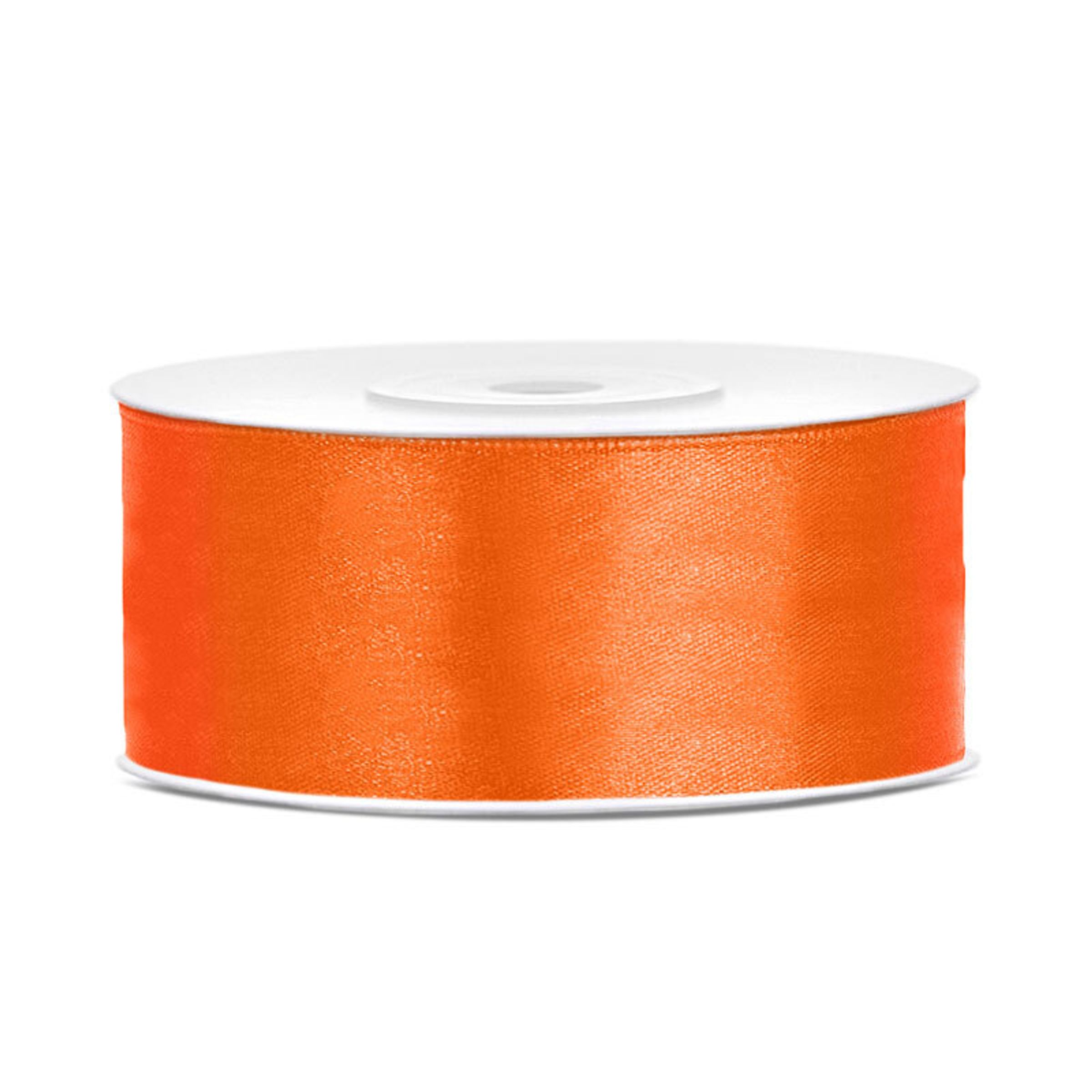 Satinbånd Orange - 25 mm x 25 m