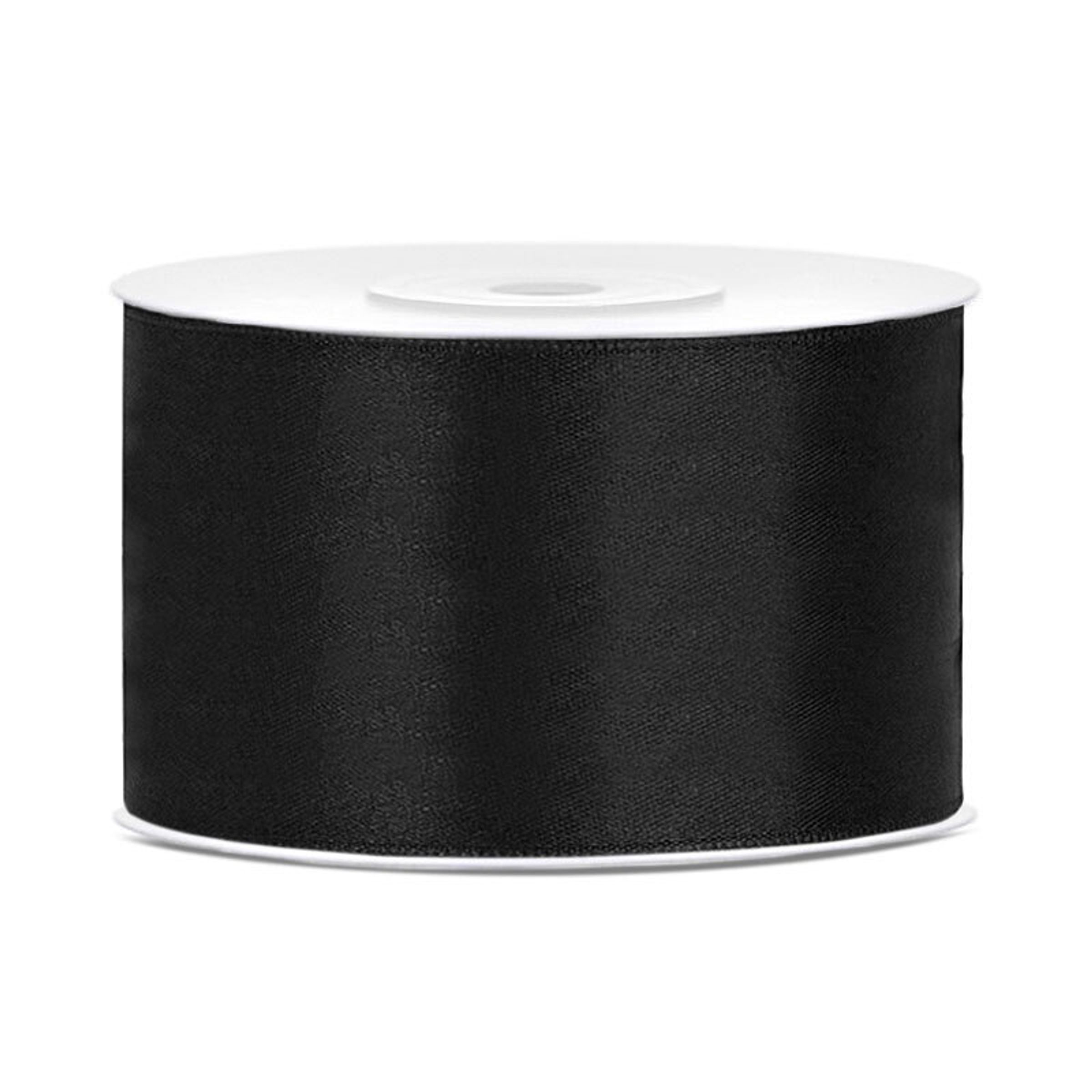Satinbånd Sort - 38mm x 25m