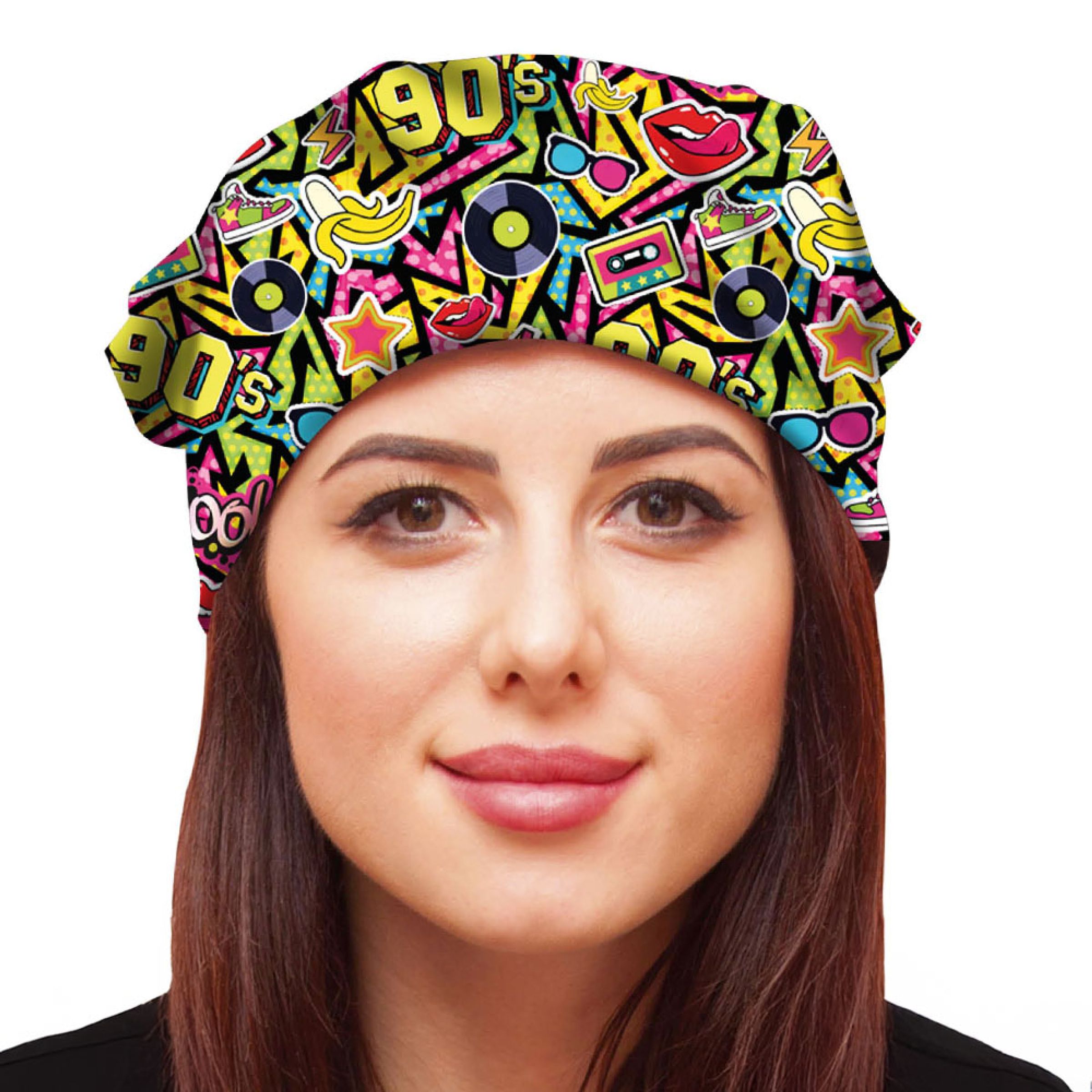 Scarf Gul 90s Forever - One size | Hem - Maskerad - Tillbehör - Maskeradaccessoarer | Maskeradspecialisten
