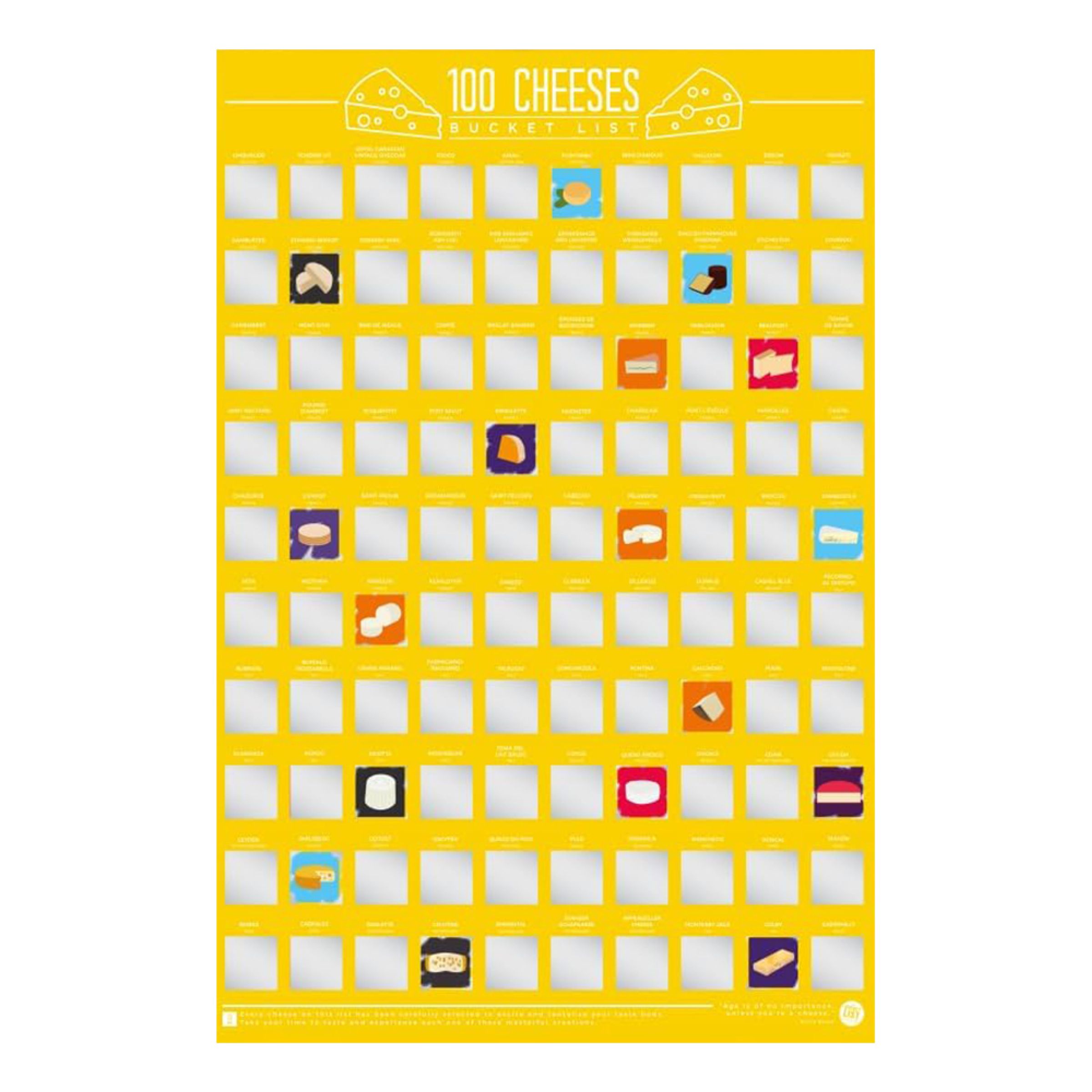 100 Cheeses Bucket List Skrabetavle