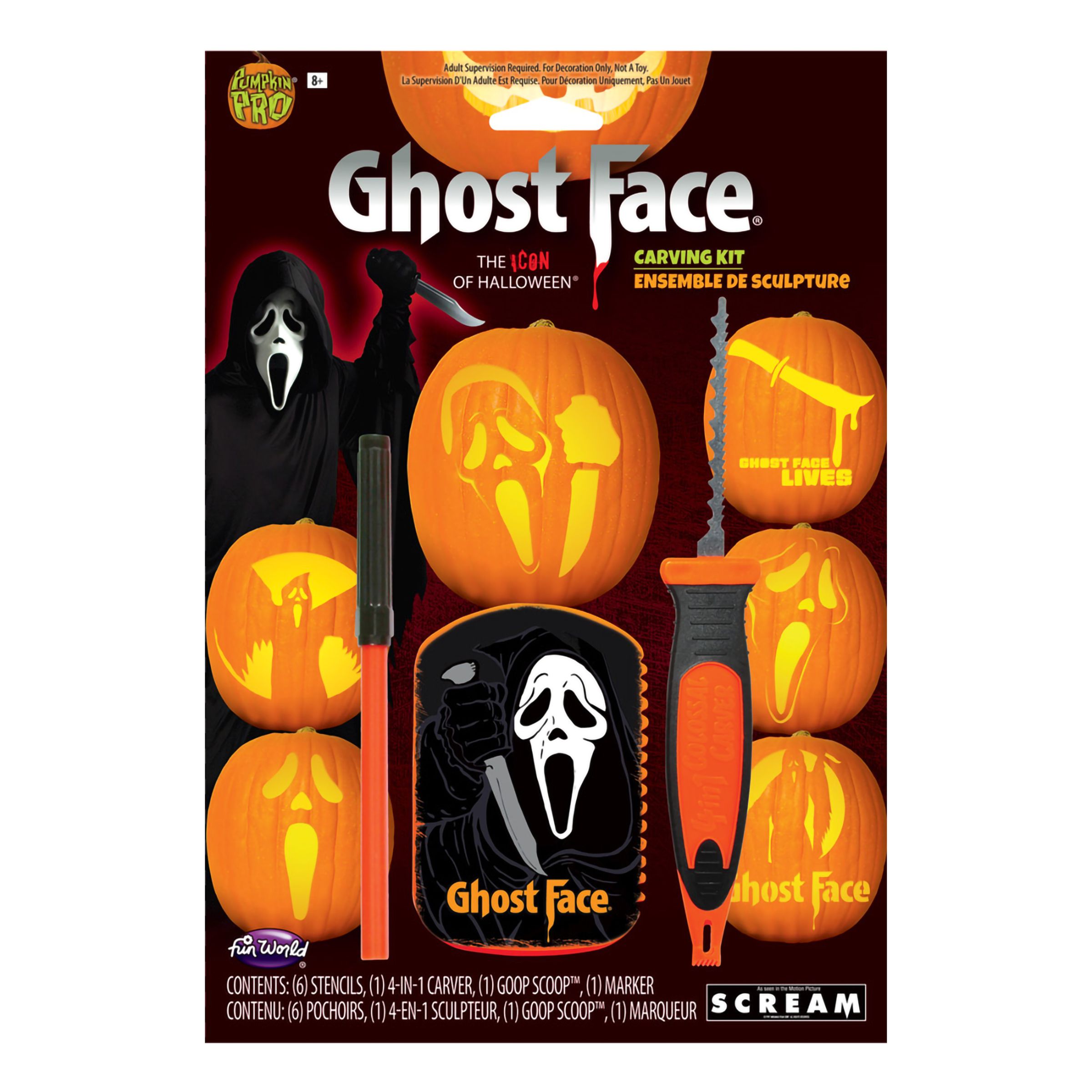 Scream Ghostface Græskarudskæringssæt
