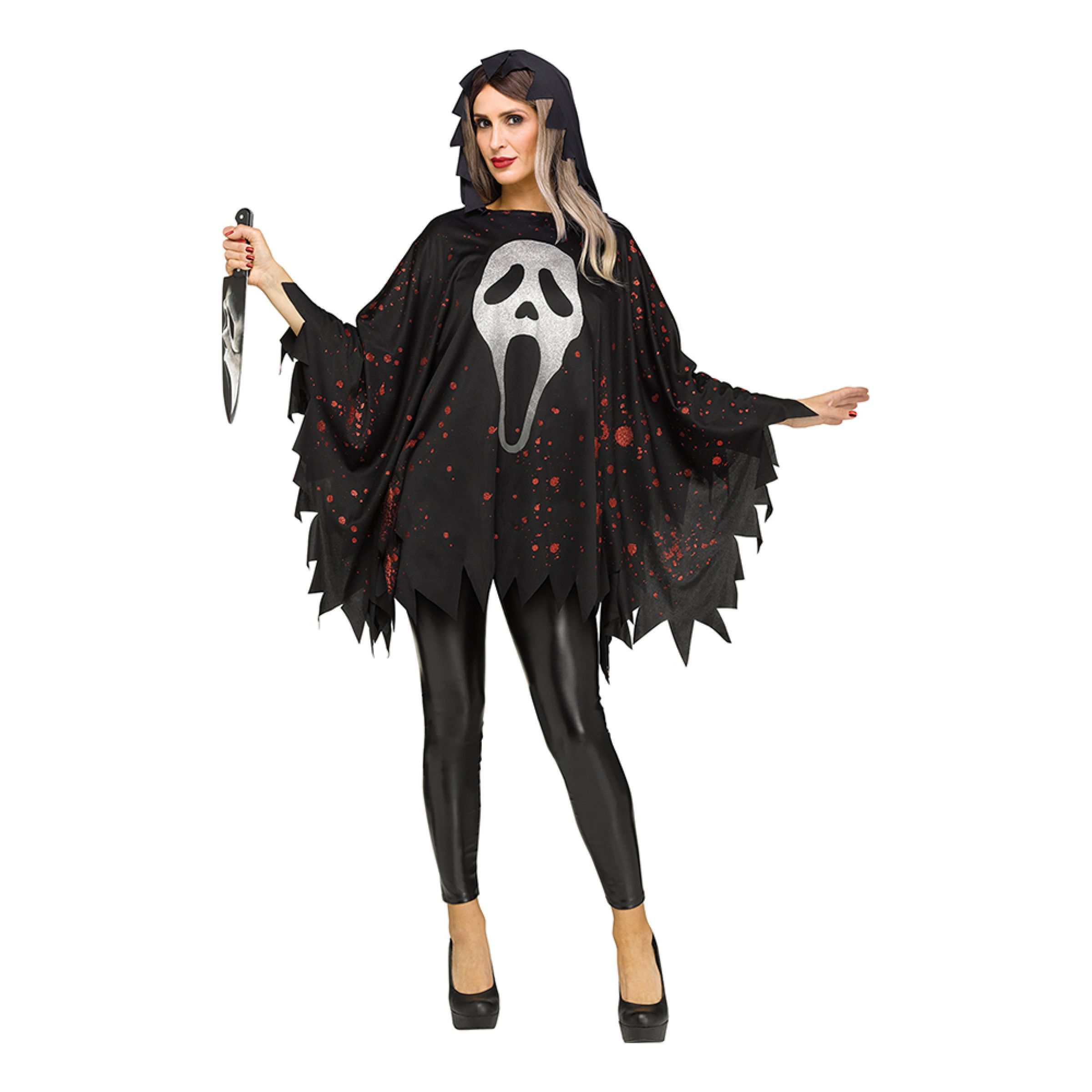 Scream&trade Ghost Face Poncho - One size