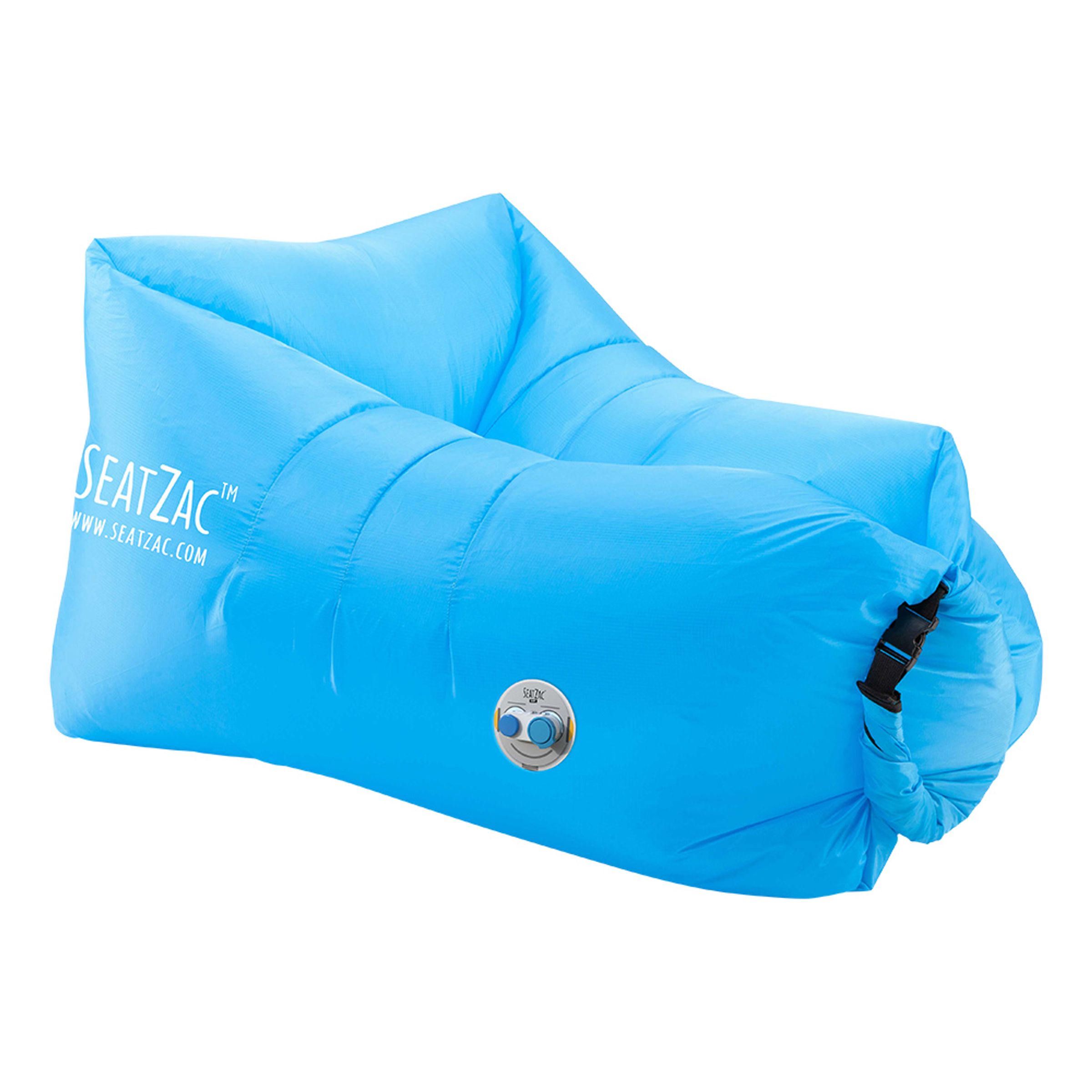 Seatzac Självuppblåsbar Sittpuff - Blå | Hem - Maskerad - Tillbehör - Uppblåsbart | Pryloteket