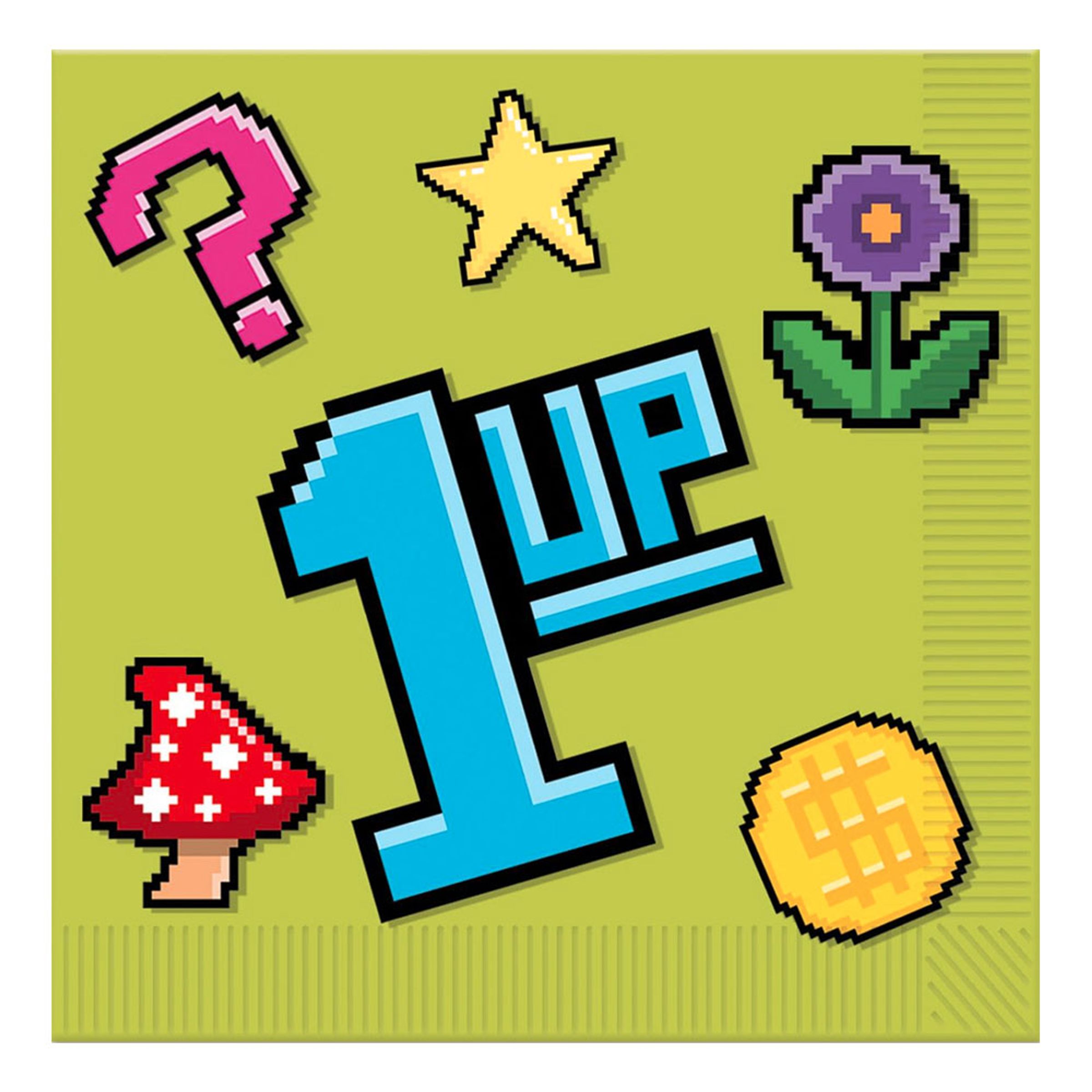Servietter 1Up 8-Bit - 16-stk