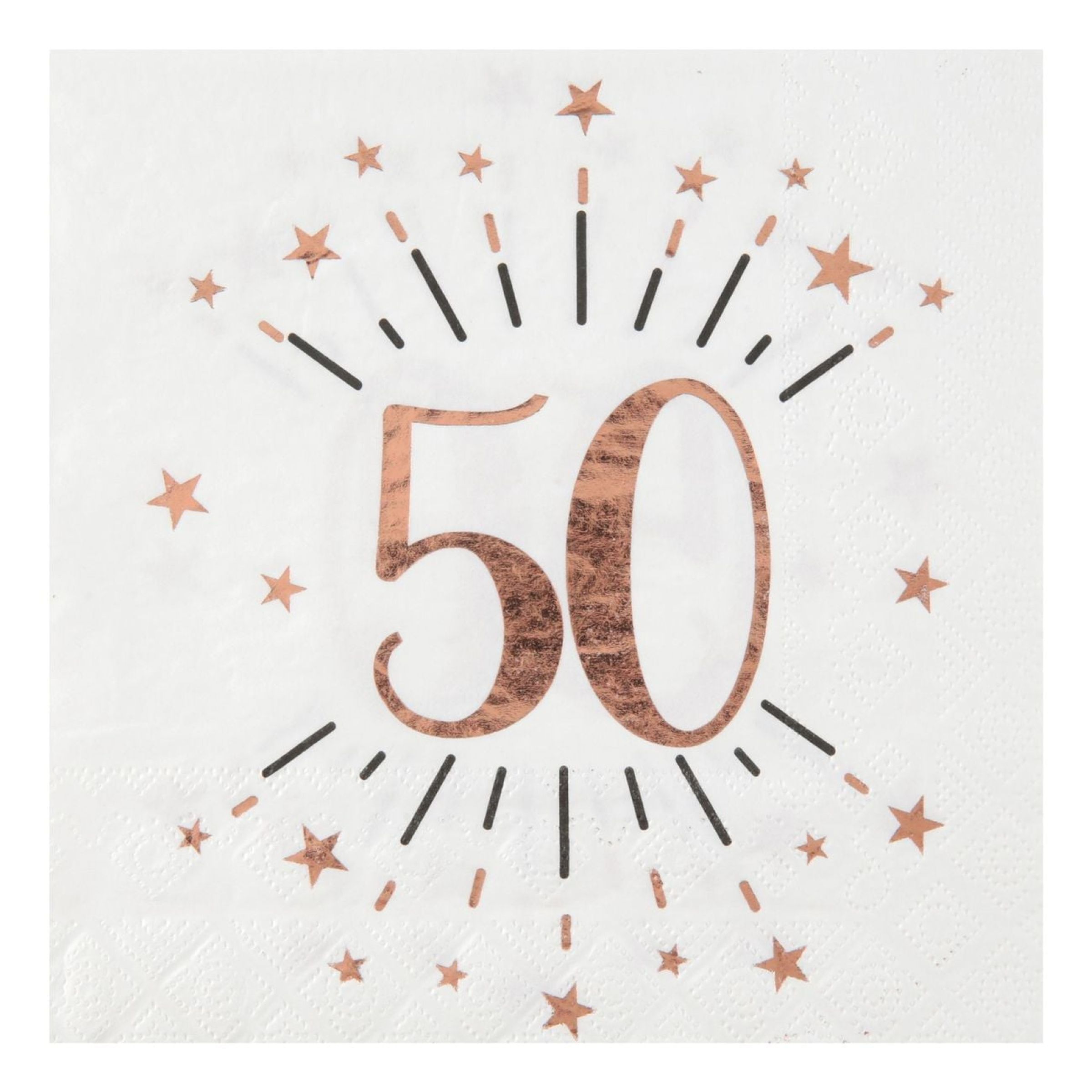 Servietter 50 Sparkling Rosaguld
