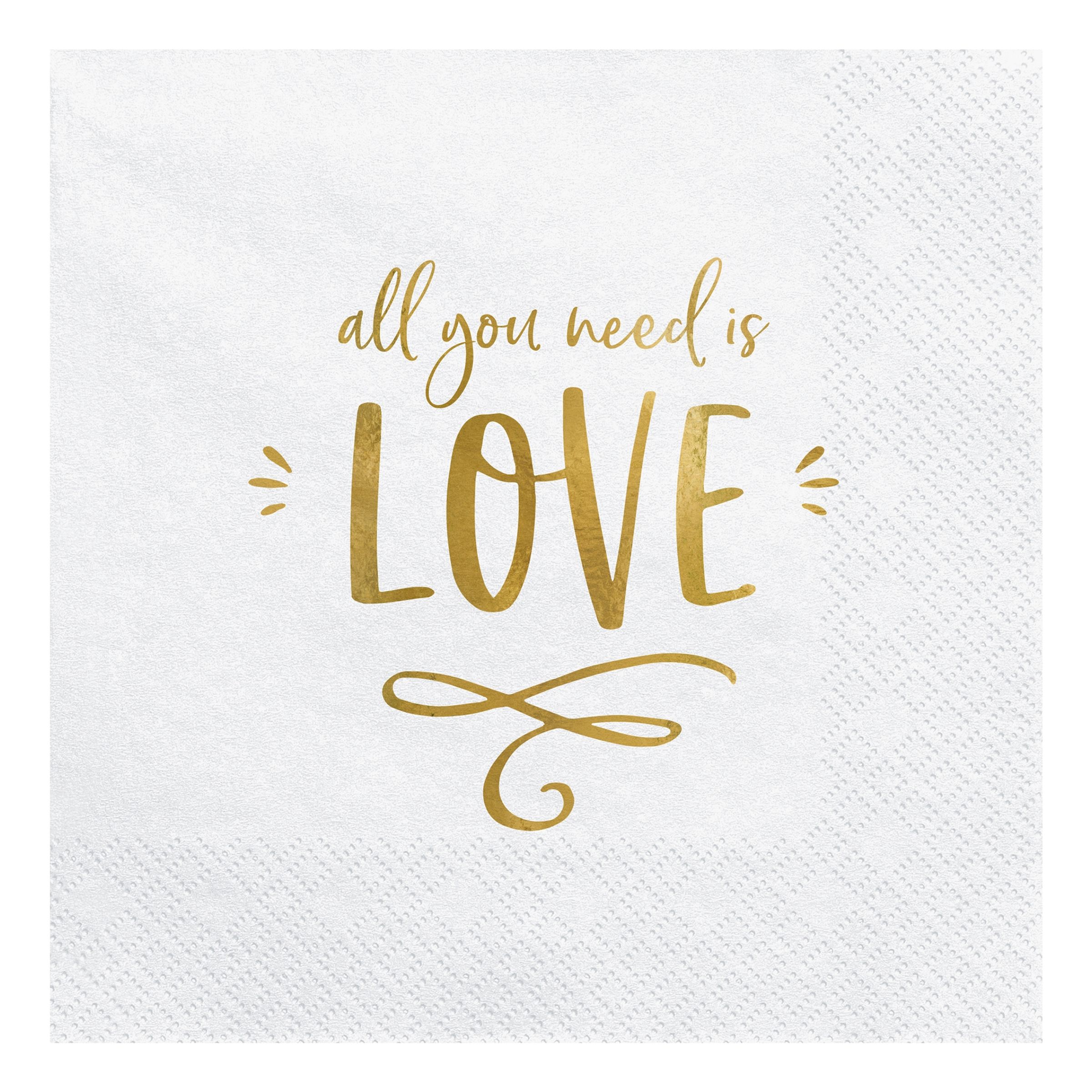 Servietter All You Need Is Love - 12-pak