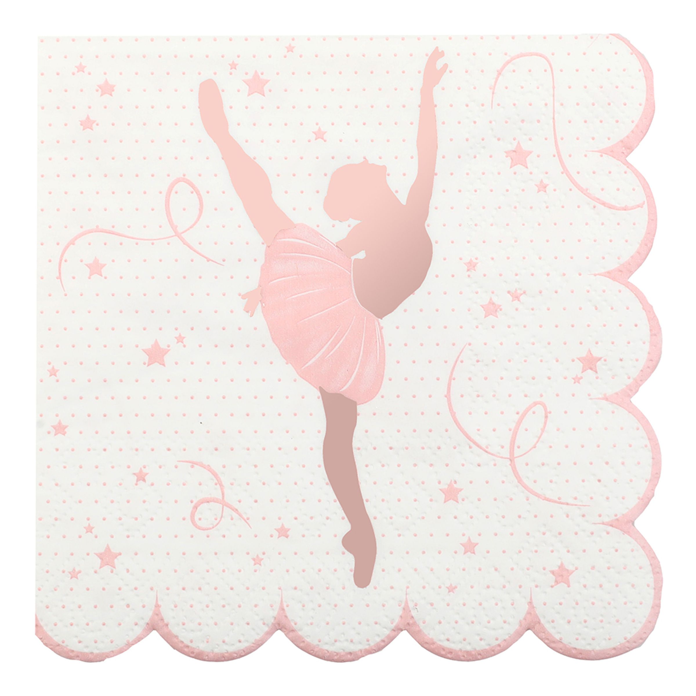 Servietter Ballerina Lyserød/Hvid