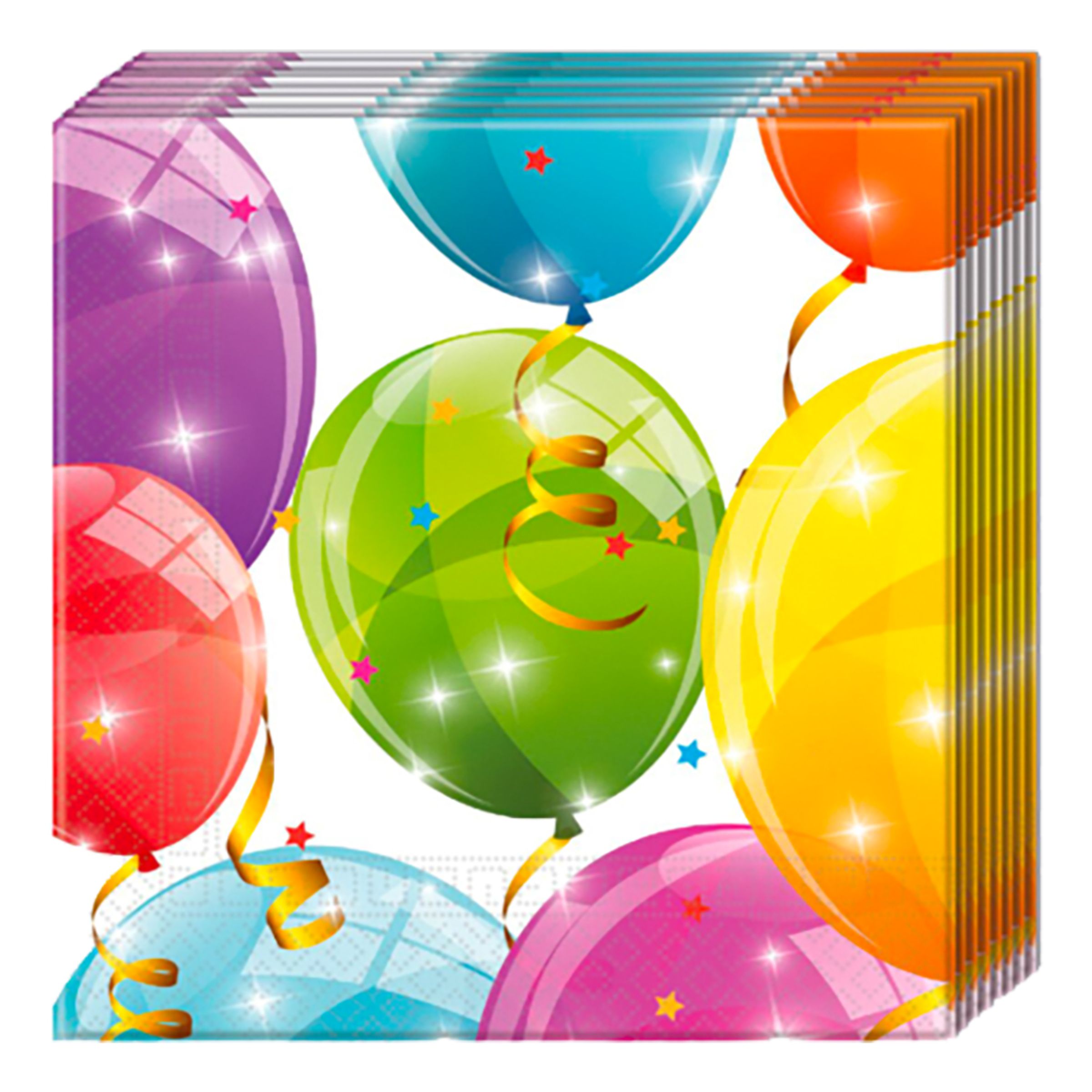 Decorata Party Servietter - 20-pak - 33x33 cm - Sparkling Balloo