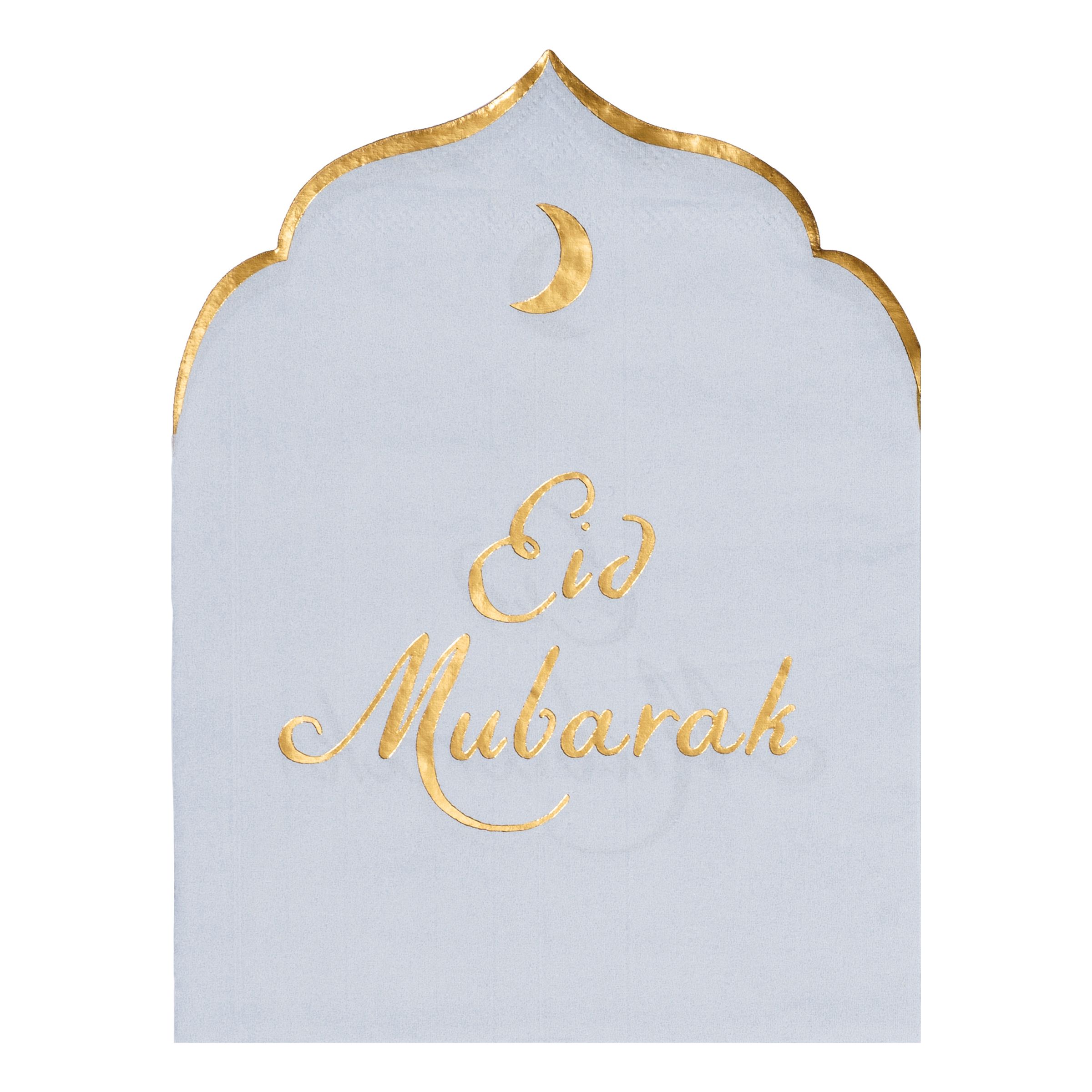 Servietter Eid Mubarak Lyseblå - 12-pak