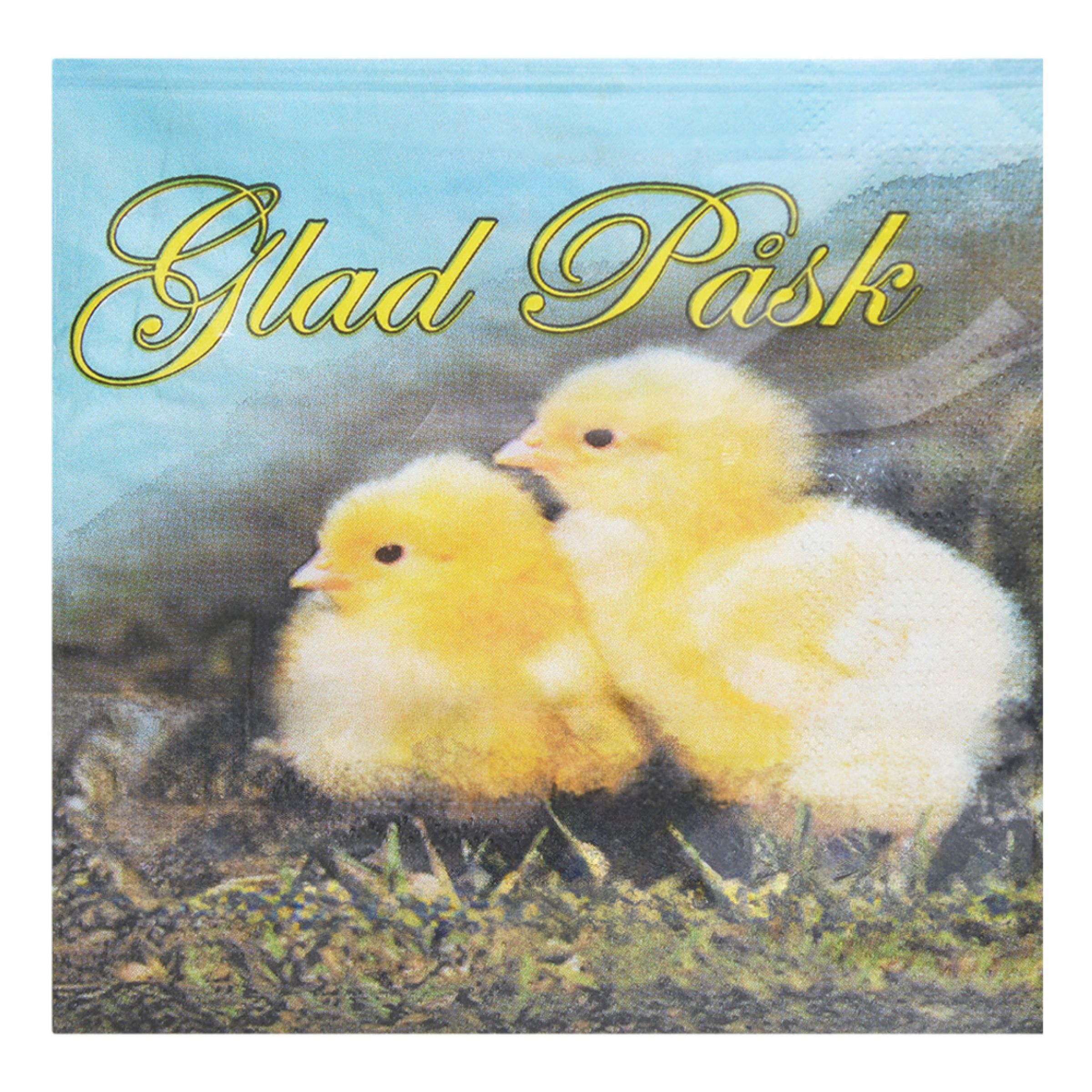 Påskservetter Glad Påsk - 20-pack | Hem - Festartiklar - Dukning - Servetter | Party Outlet