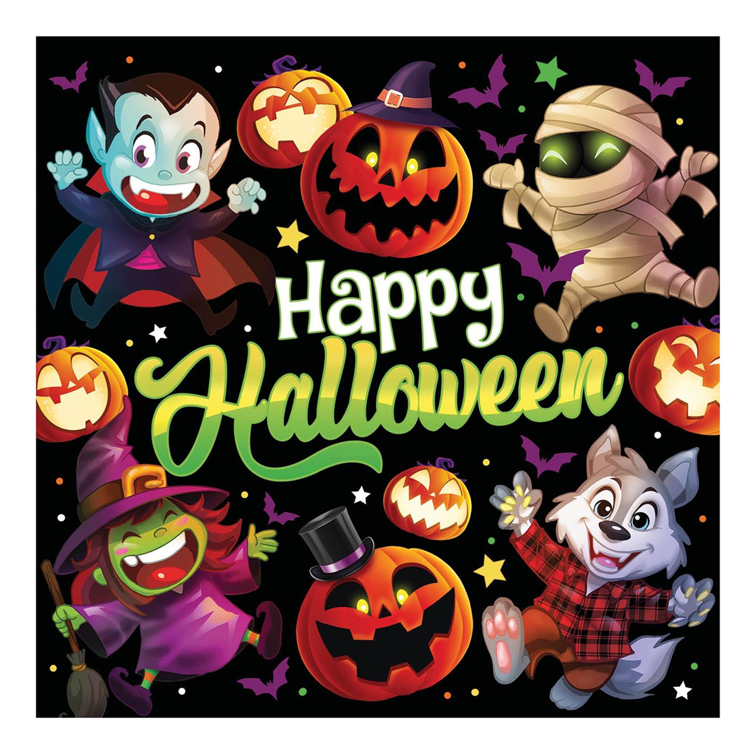 Servietter Halloween Monsters - 30-pak