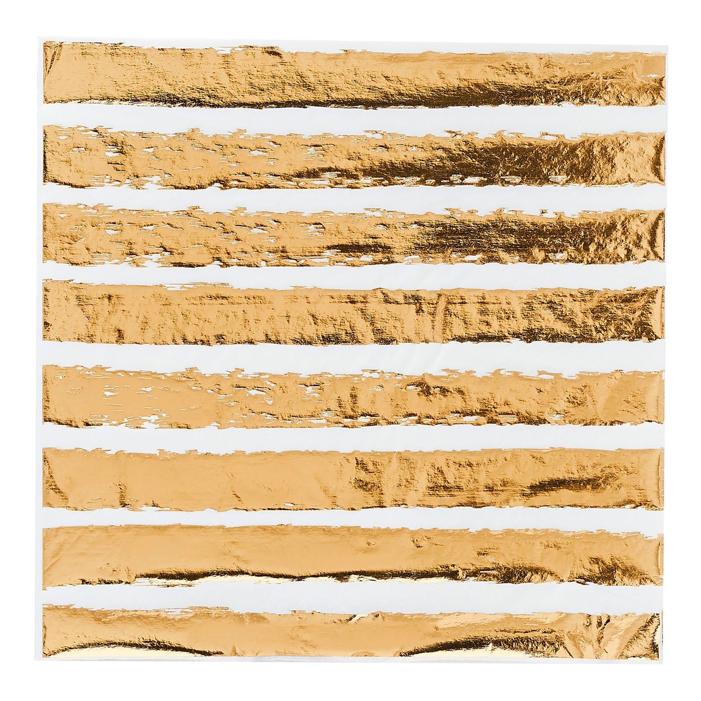 Servietter Stribede Guld Metallic - 20-stk