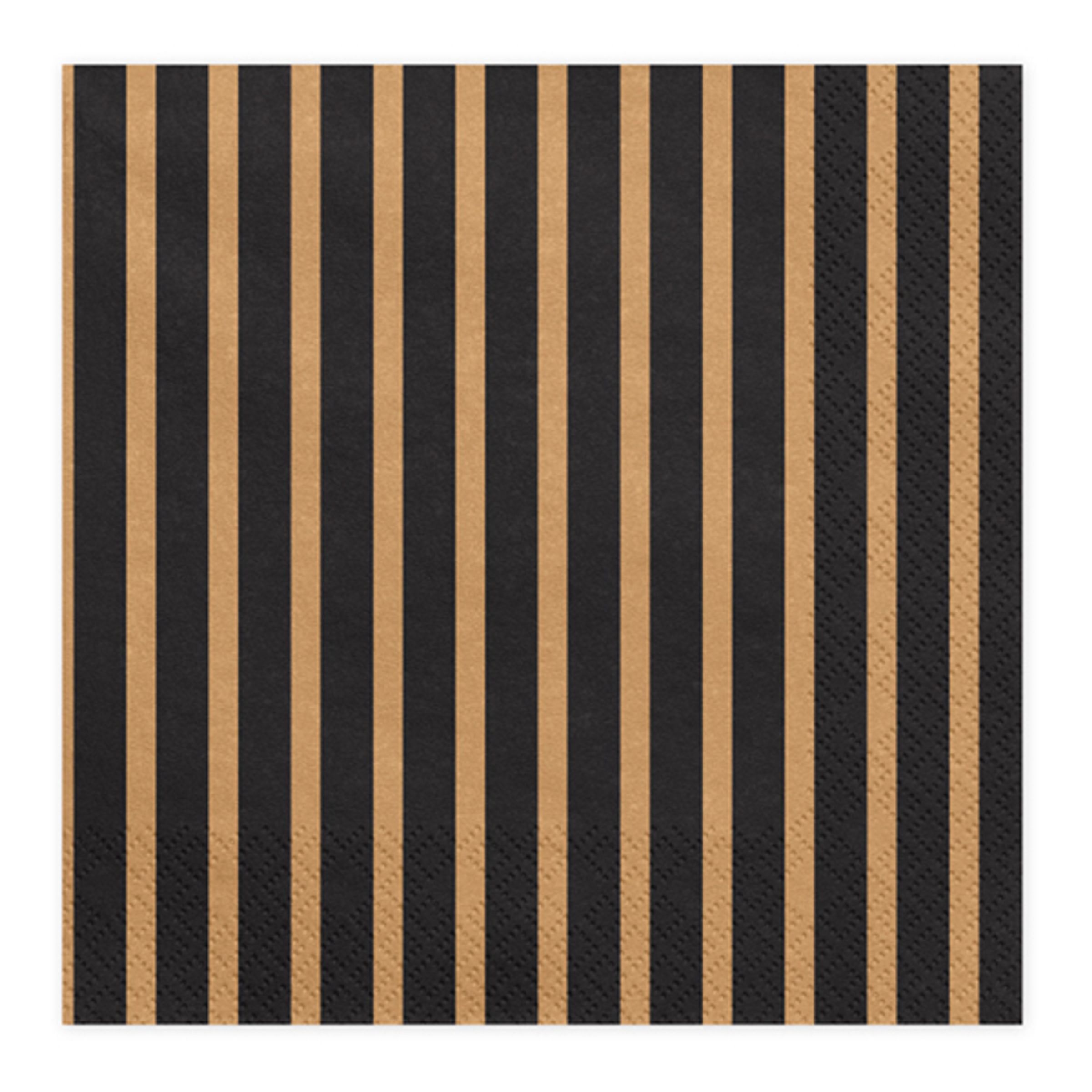 Servietter Stribede Guld Metallic Celebrate - 20-stk