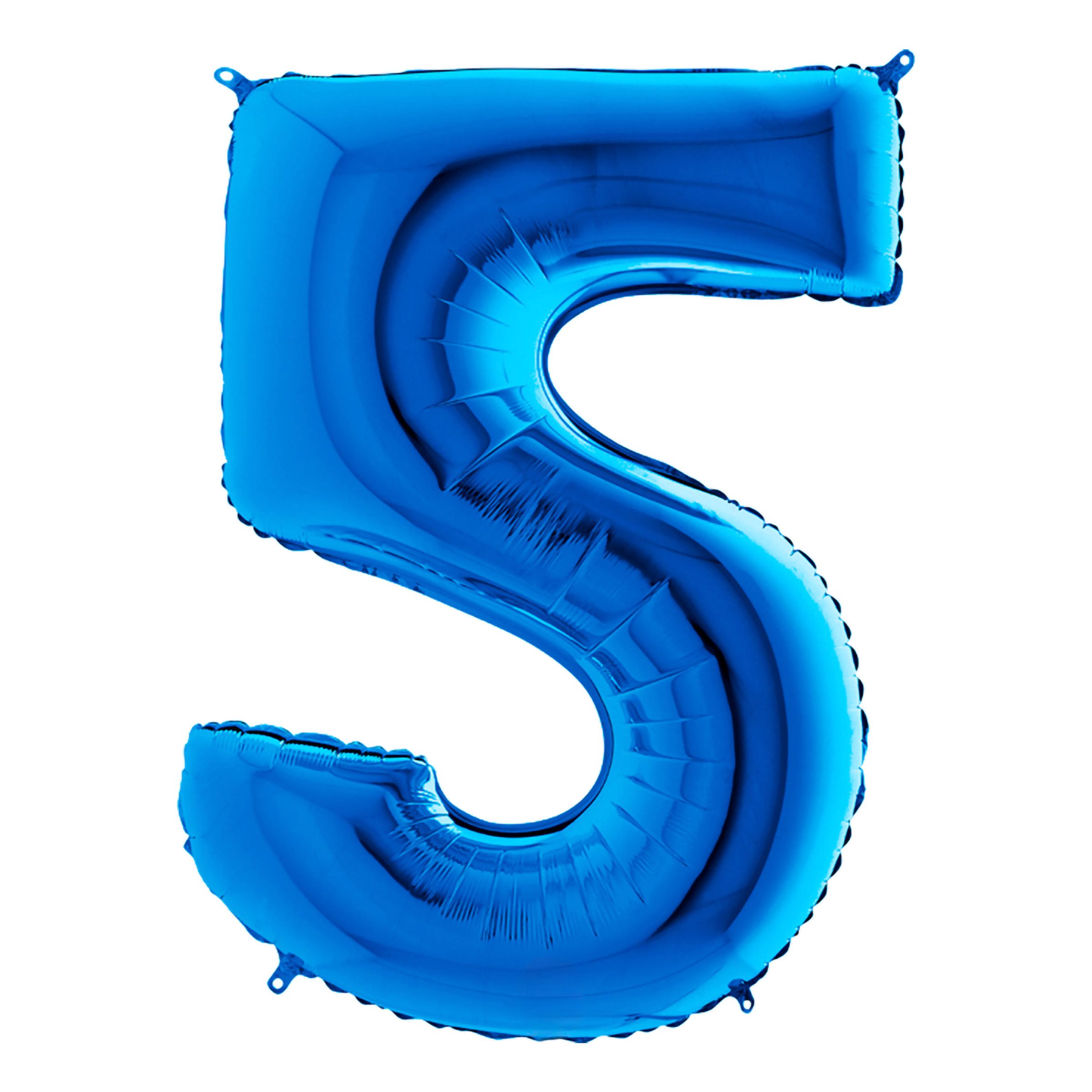 Sifferballong Blå Metallic - Siffra 5 | Hem - Festartiklar - Ballonger - Folieballonger | Pryloteket
