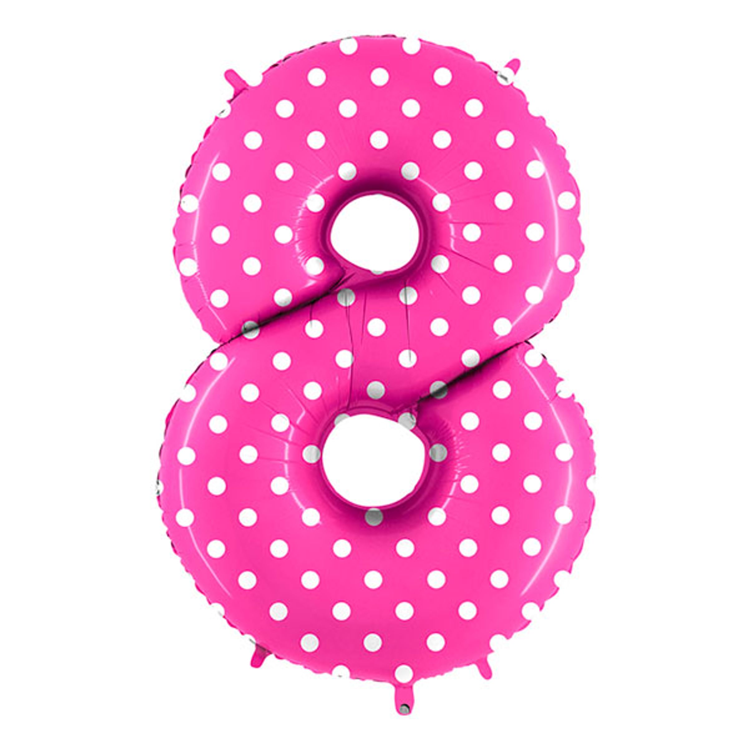 Sifferballong Rosa Prickig - Siffra 8 | Hem - Festartiklar - Ballonger - Folieballonger | Pryloteket