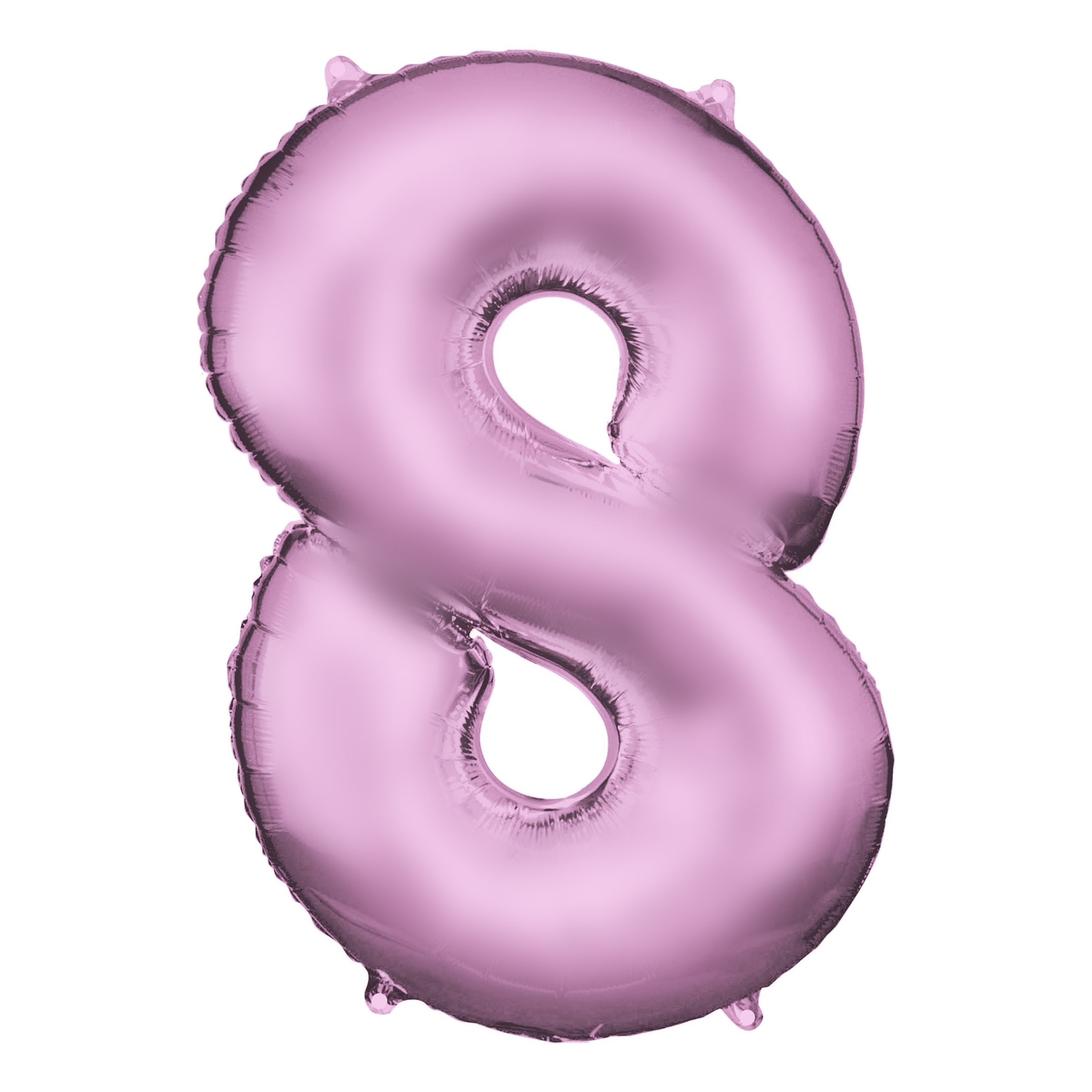 Sifferballong Ljusrosa Satin - Siffra 8 | Hem - Festartiklar - Ballonger - Folieballonger | Pryloteket