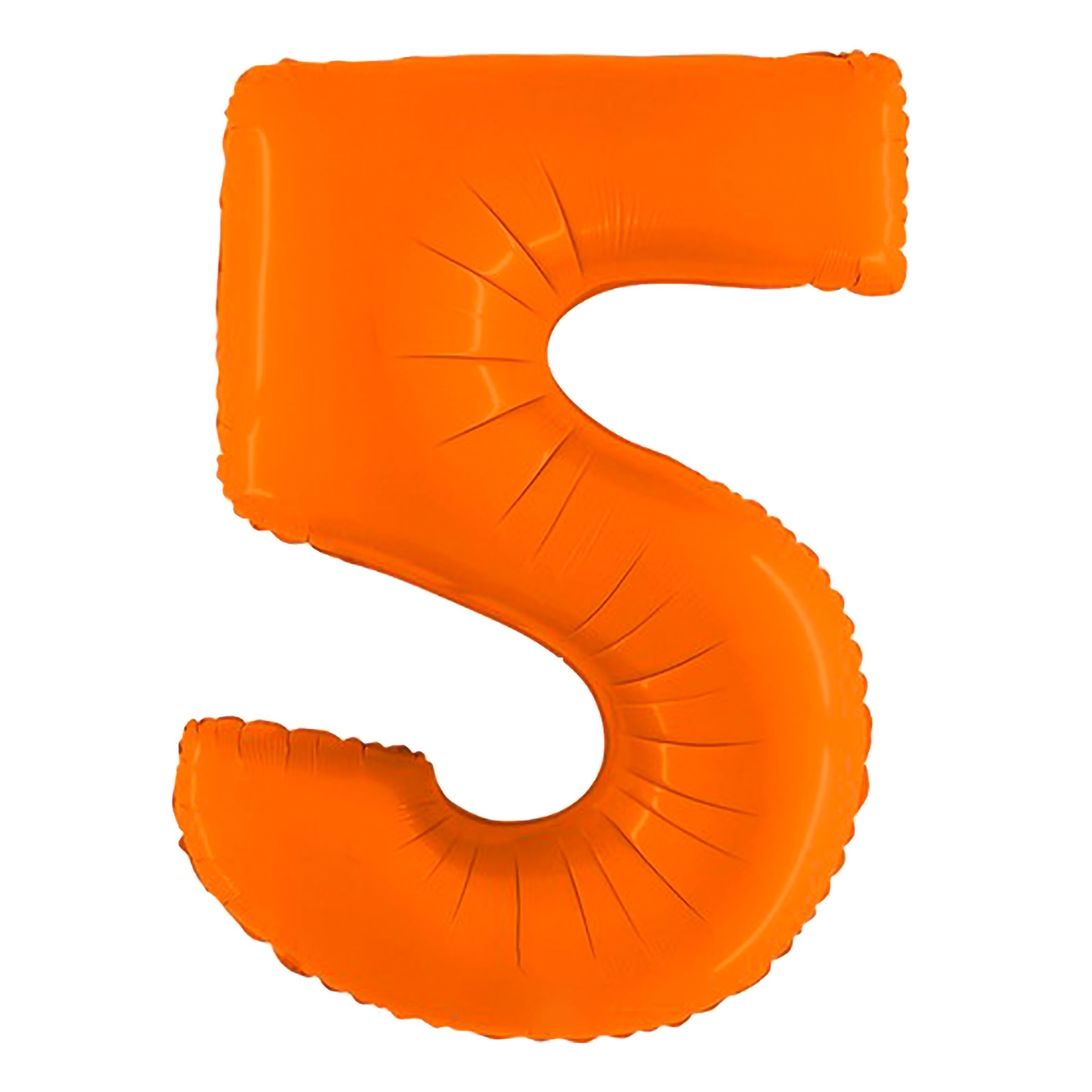 Sifferballong Matt Orange - Siffra 5 | Hem - Festartiklar - Ballonger - Folieballonger | Pryloteket