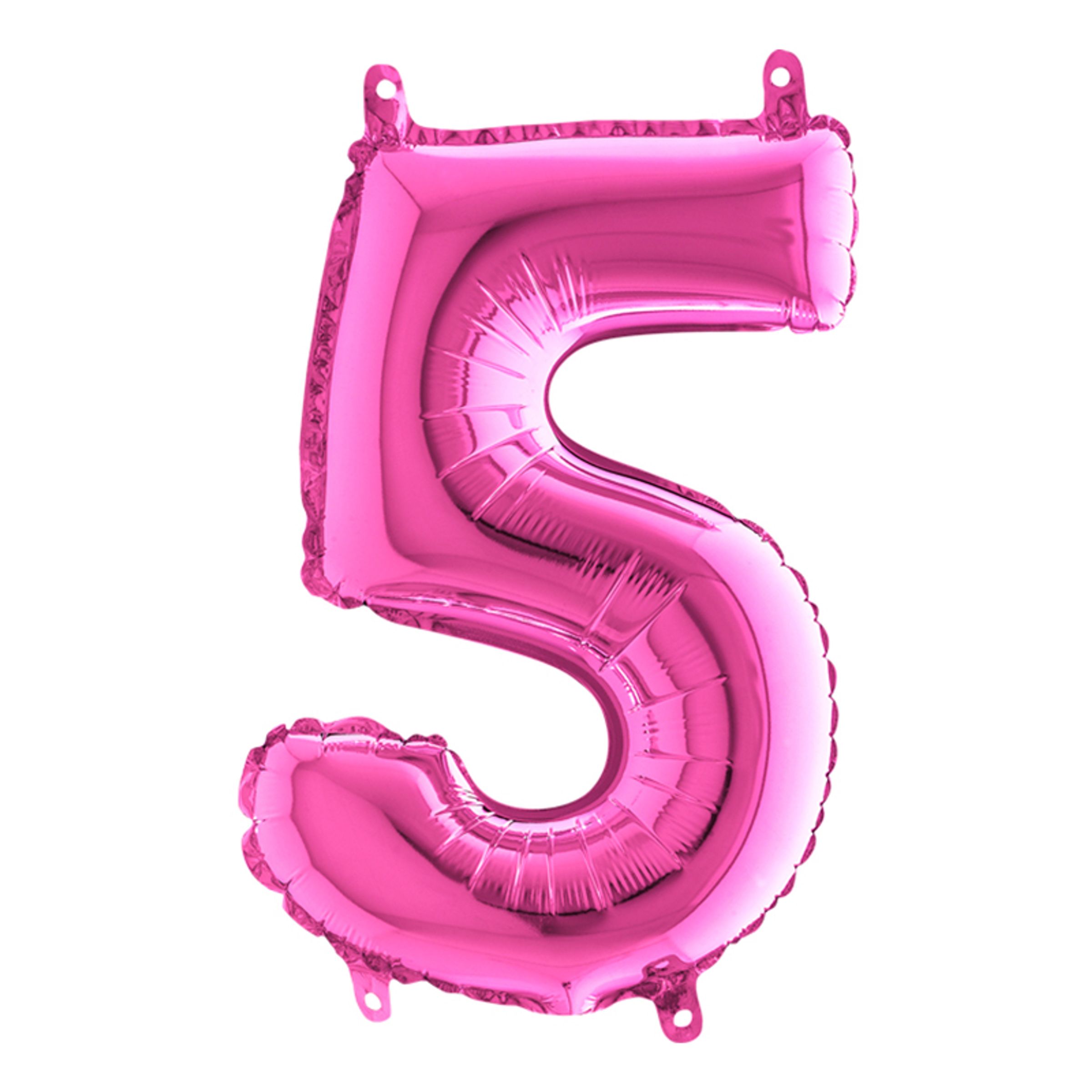 Sifferballong Mini Rosa Metallic - Siffra 5 | Hem - Festartiklar - Ballonger - Folieballonger | Pryloteket