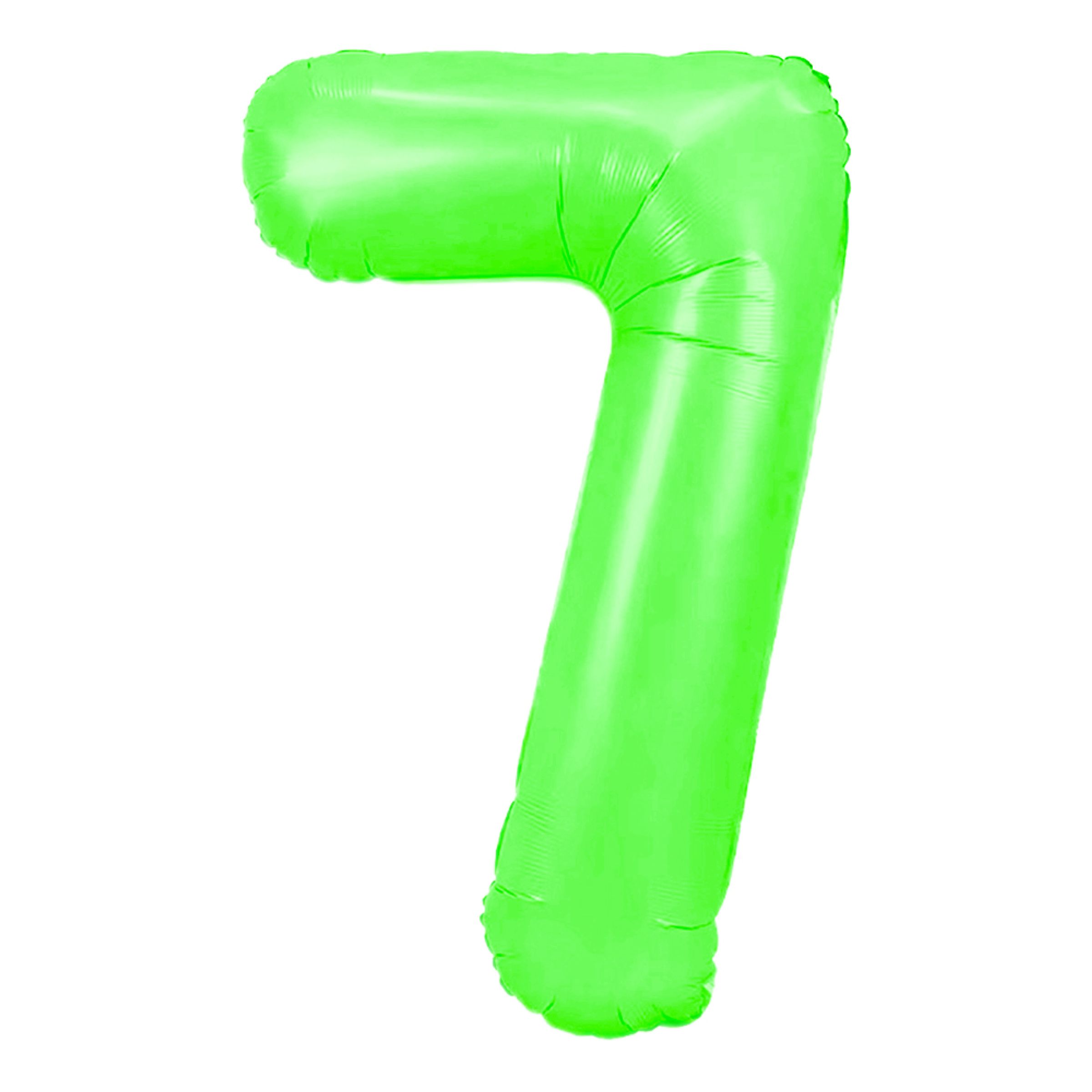 Talballon Neongrøn - Tal 7