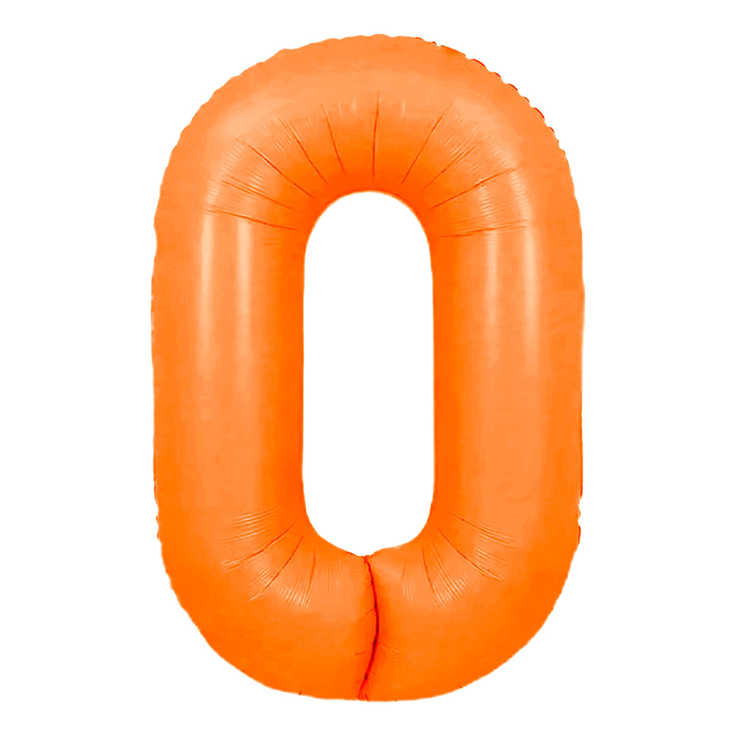 Sifferballong Neonorange - Siffra 0 | Hem - Festartiklar - Ballonger - Folieballonger | Pryloteket
