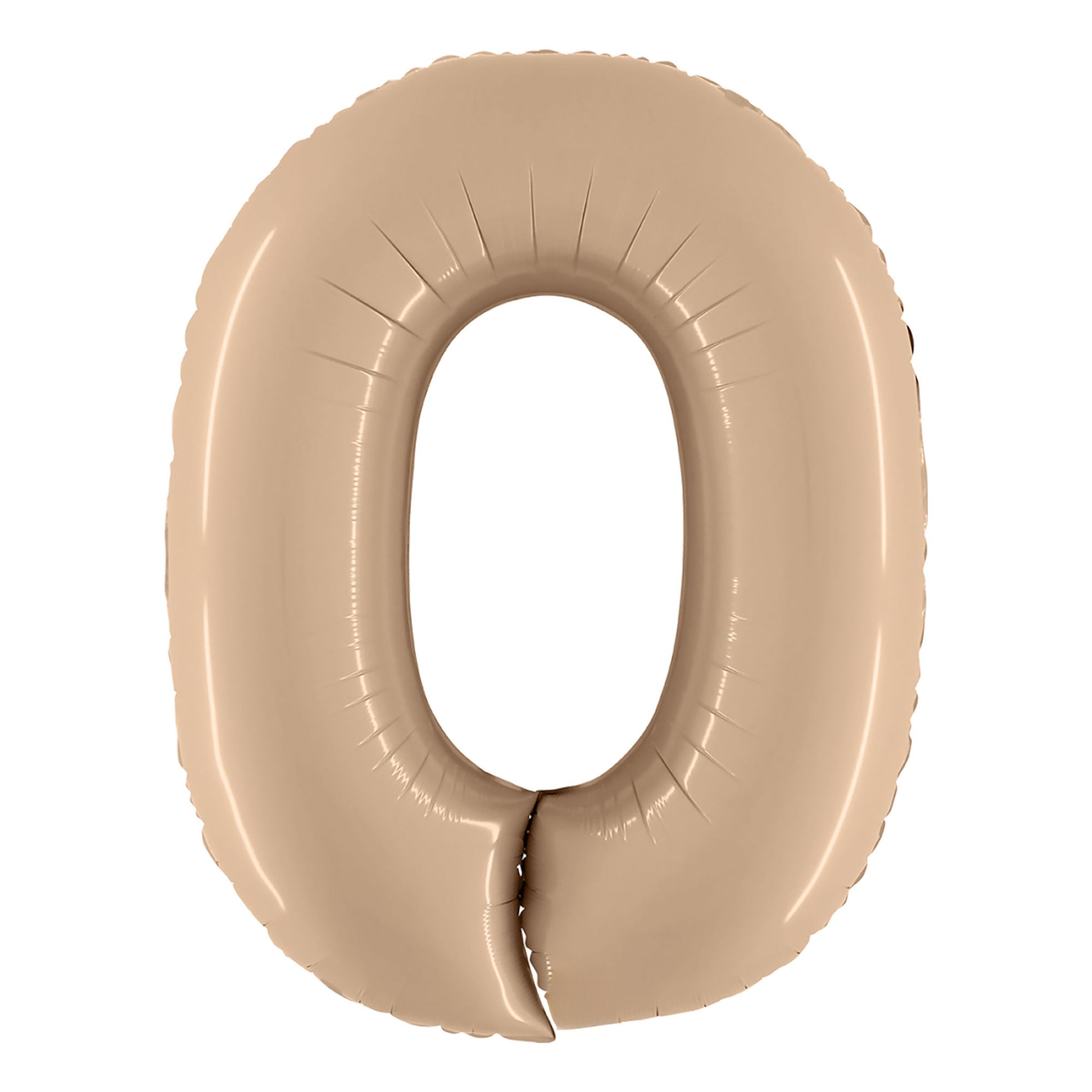 Sifferballong Satin Nude - Siffra 0 | Hem - Festartiklar - Ballonger - Folieballonger | Party Outlet