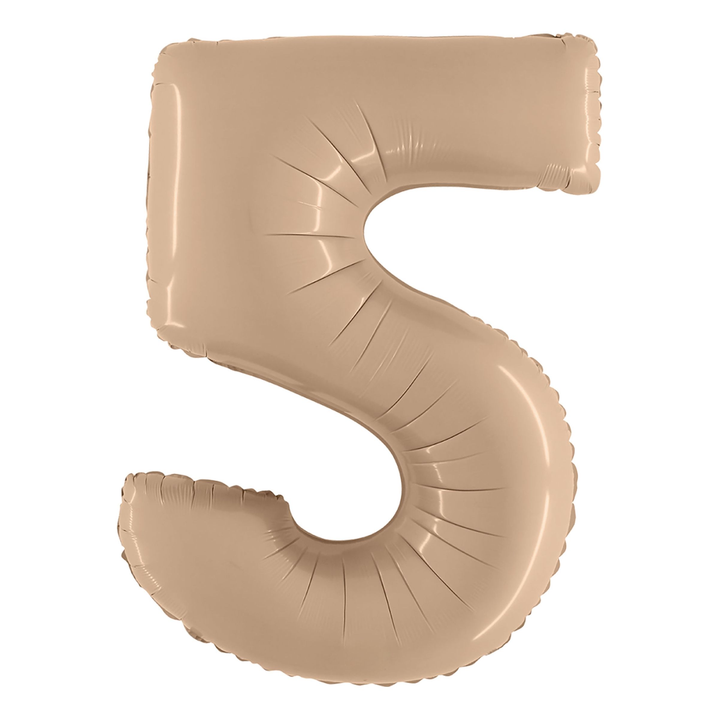 Sifferballong Satin Nude - Siffra 5 | Hem - Festartiklar - Ballonger - Folieballonger | Pryloteket