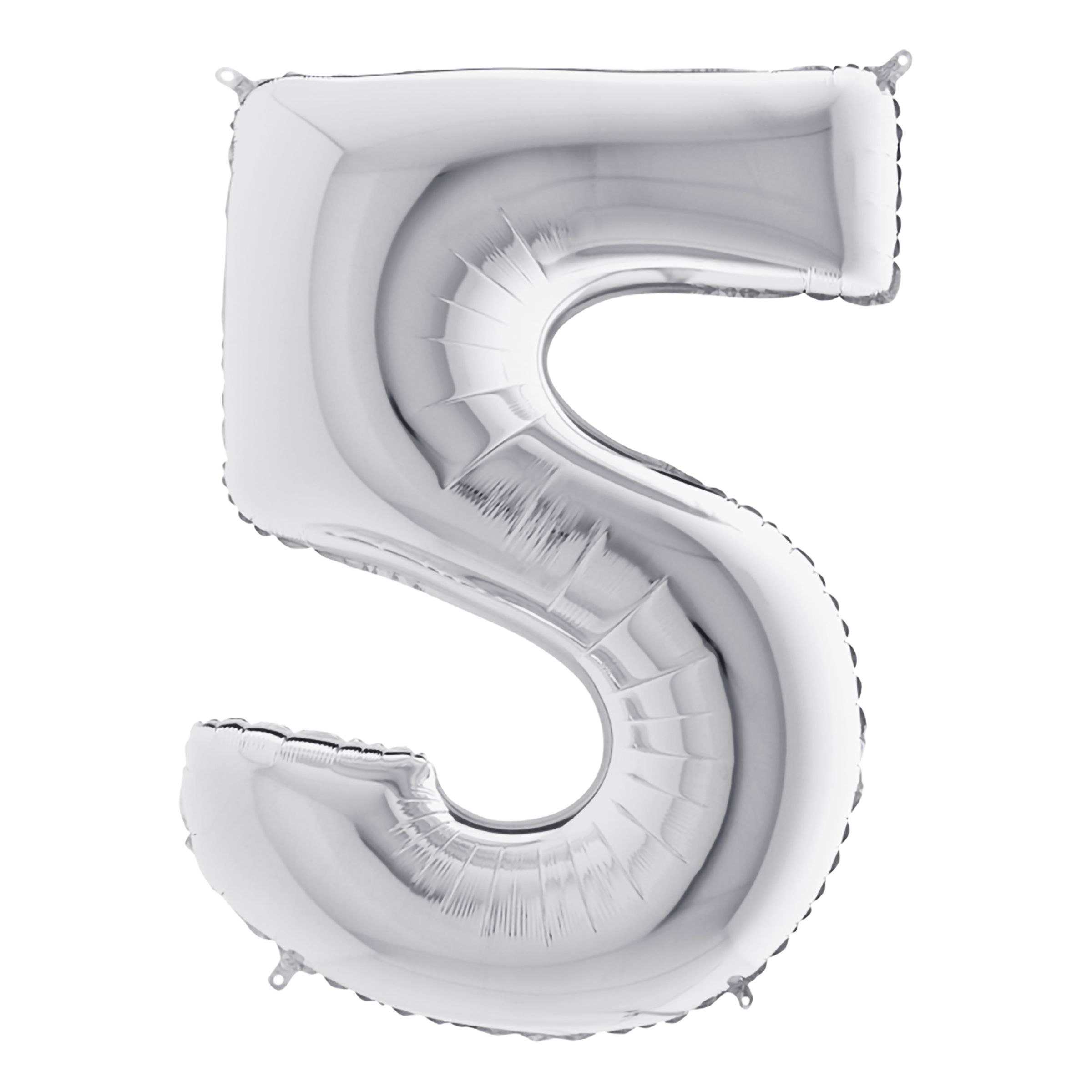 Talballon Sølv Metallic - Tal 5