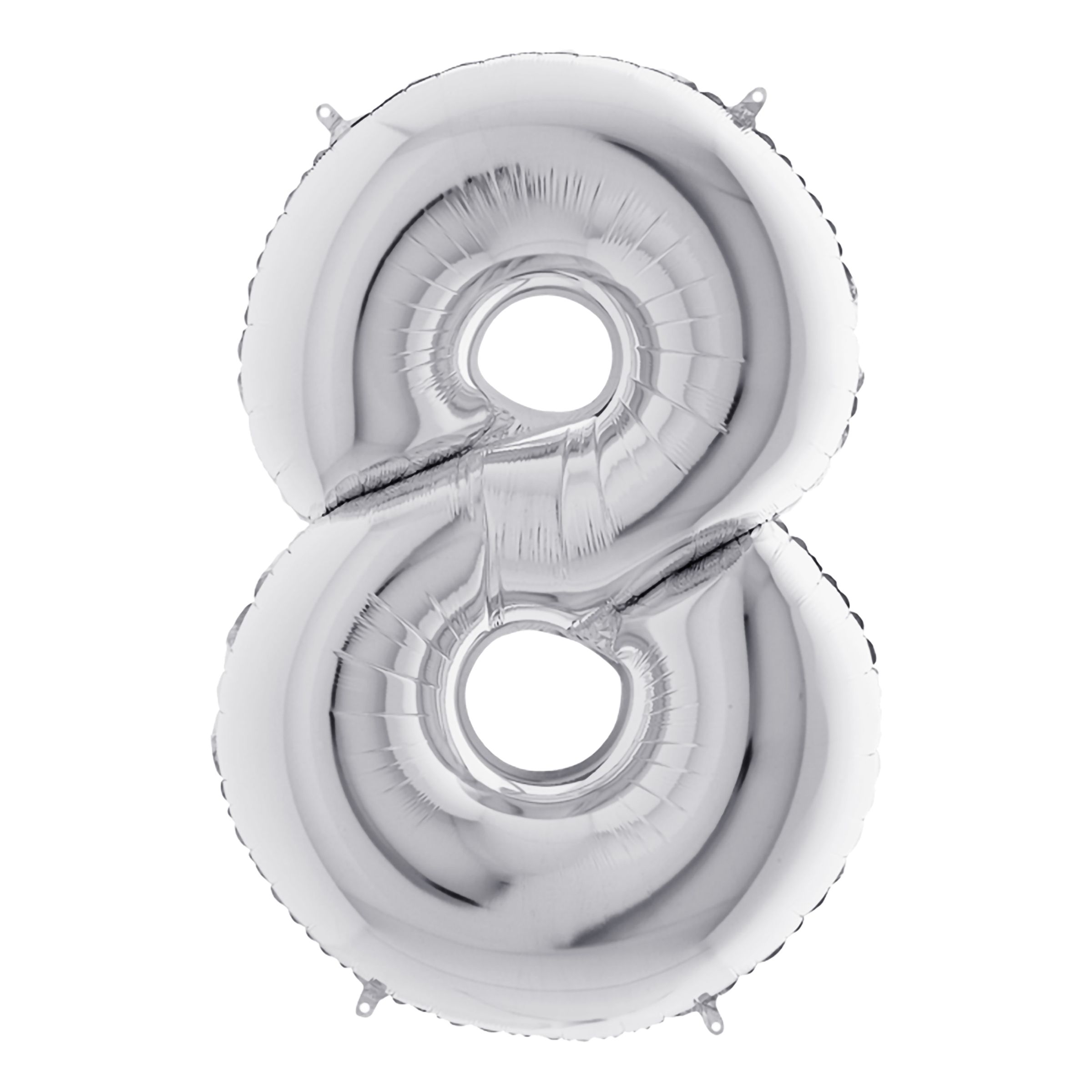 Talballon Sølv Metallic - Tal 8