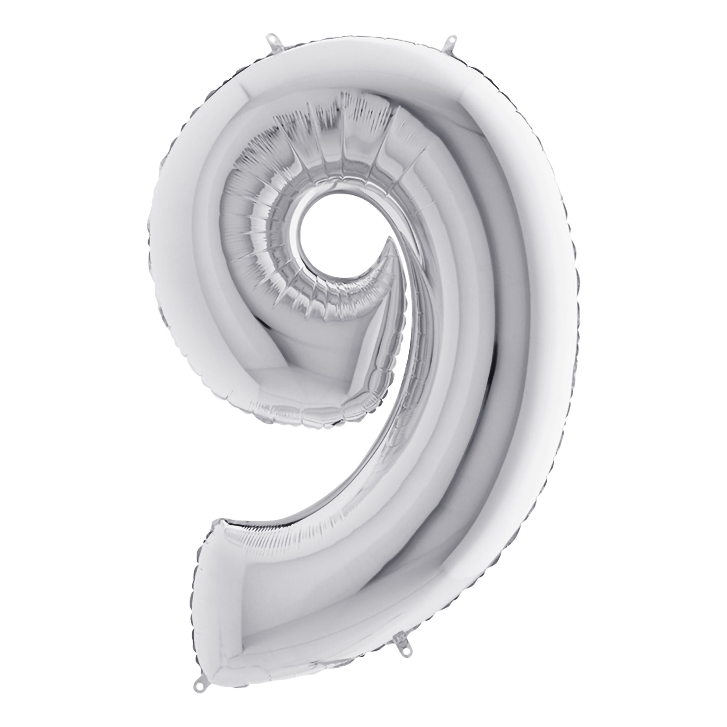 Sifferballong Silver Metallic - Siffra 9 | Hem - Festartiklar - Ballonger - Folieballonger | Pryloteket