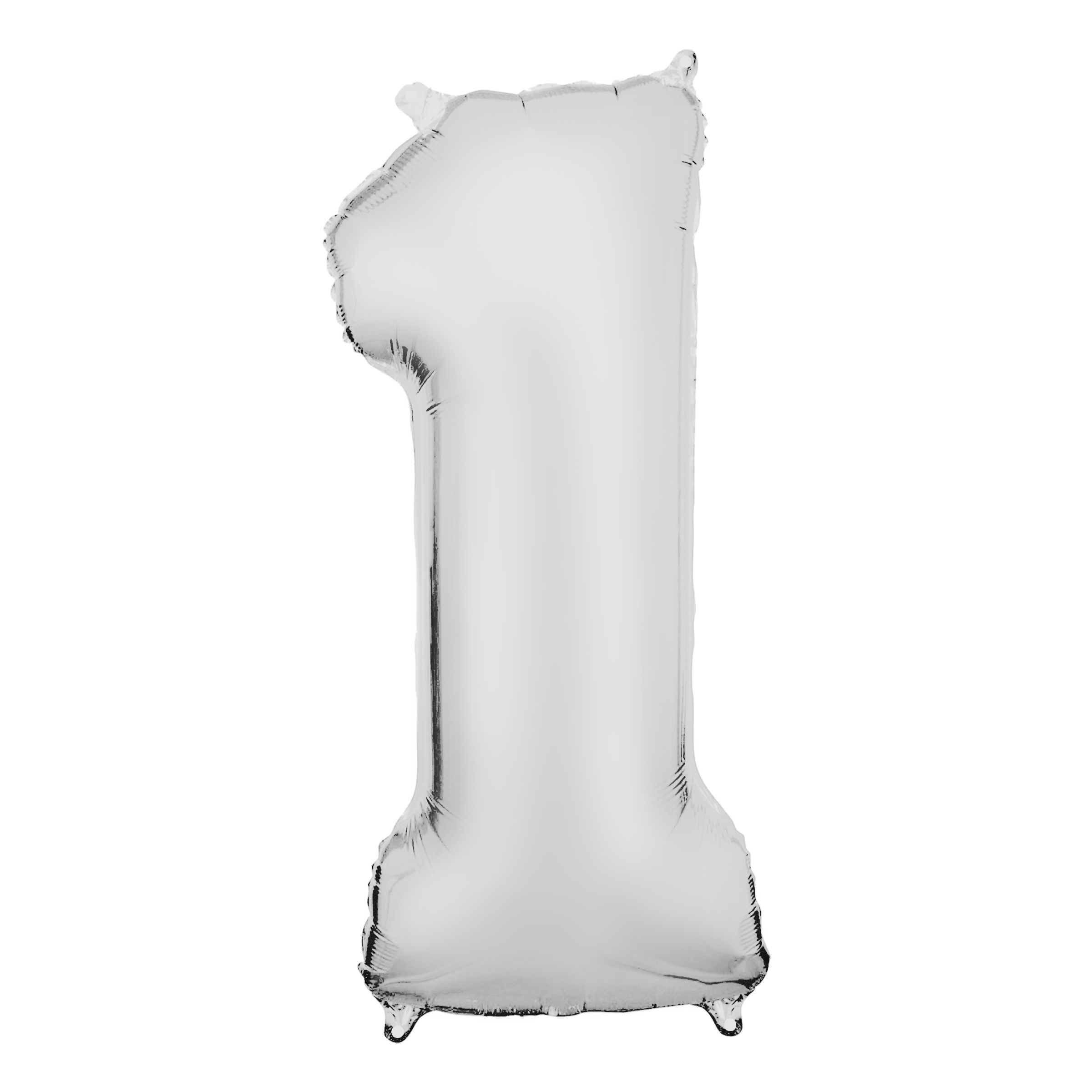 Talballon Hvid Satin - Tal 1