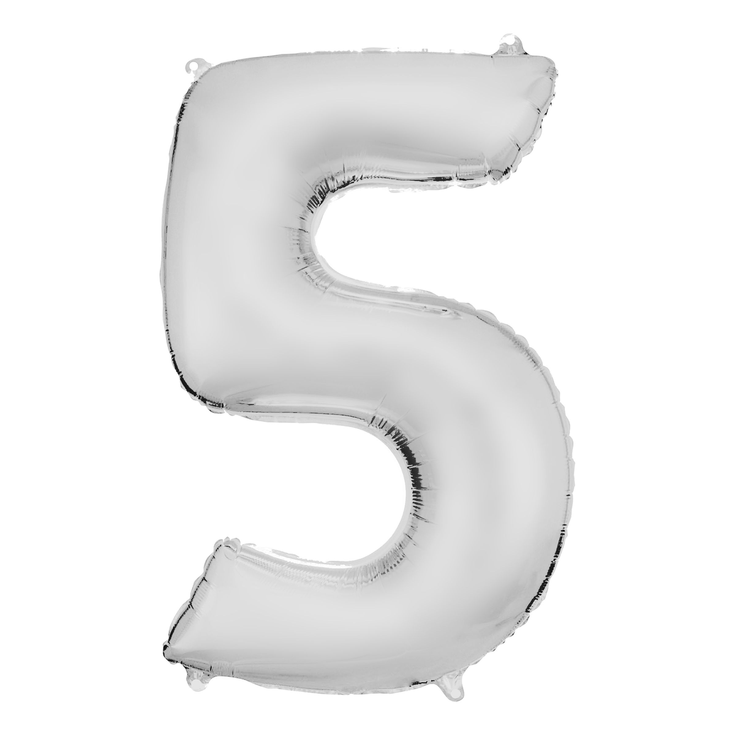 Talballon Hvid Satin - Tal 5