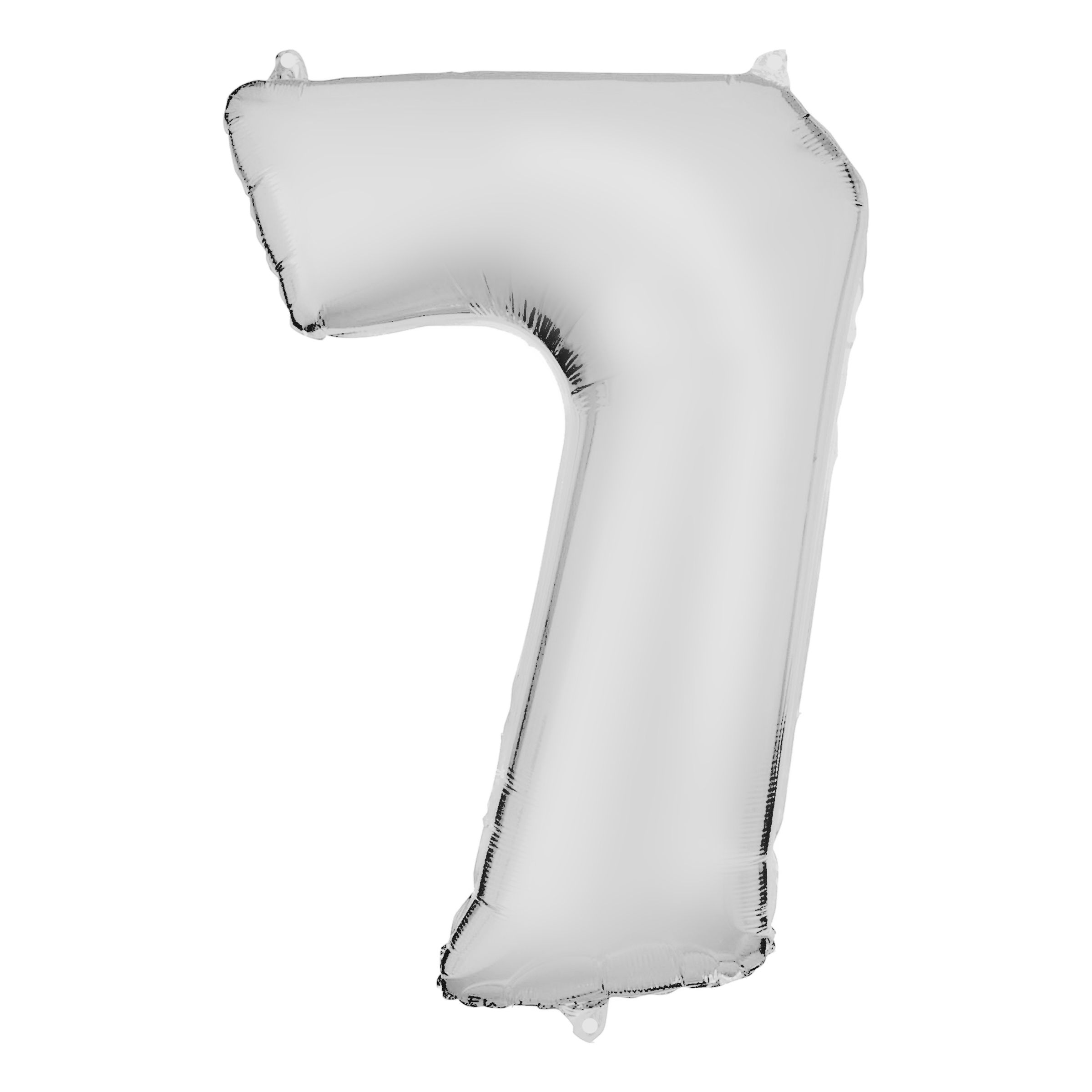 Talballon Hvid Satin - Tal 7