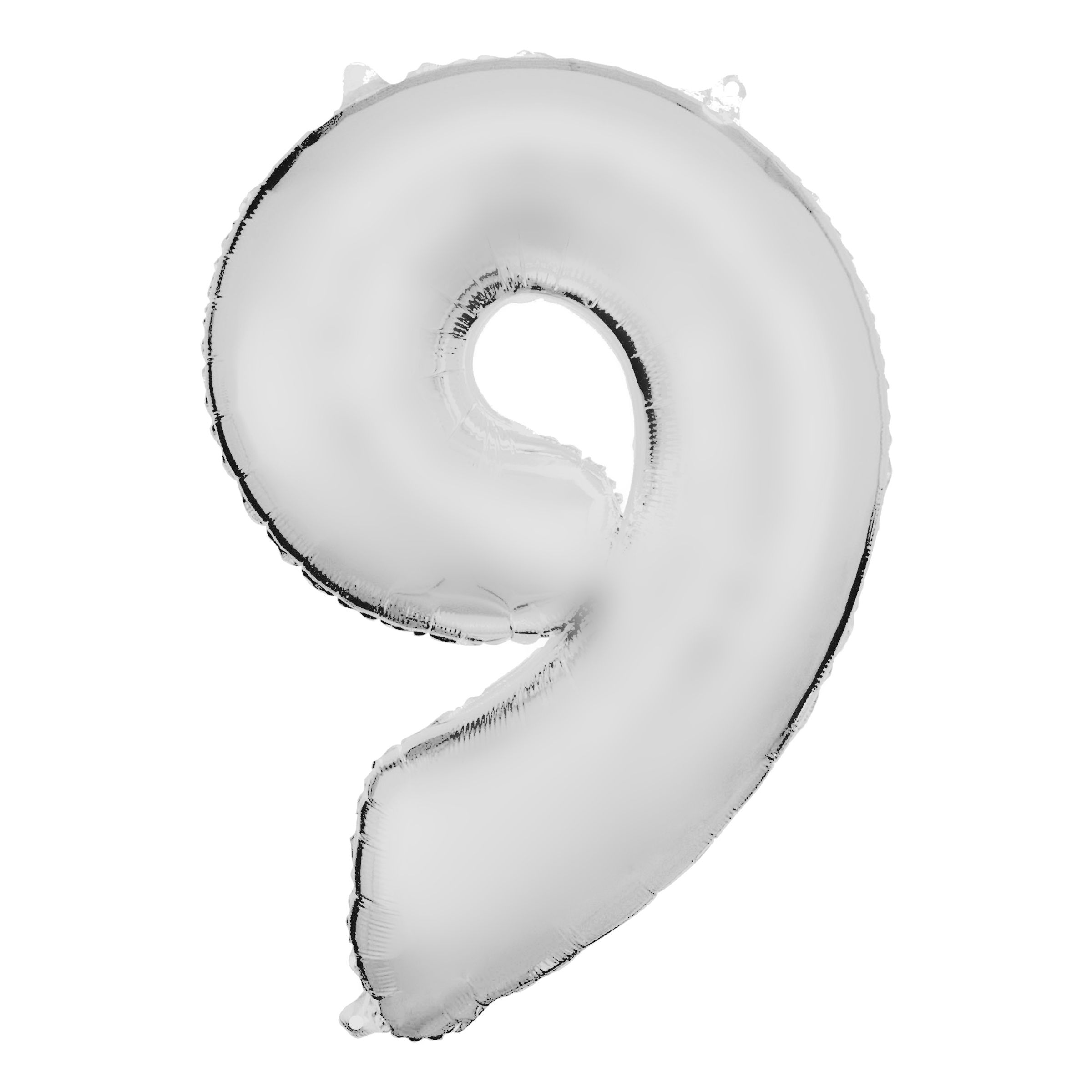 Talballon Hvid Satin - Tal 9