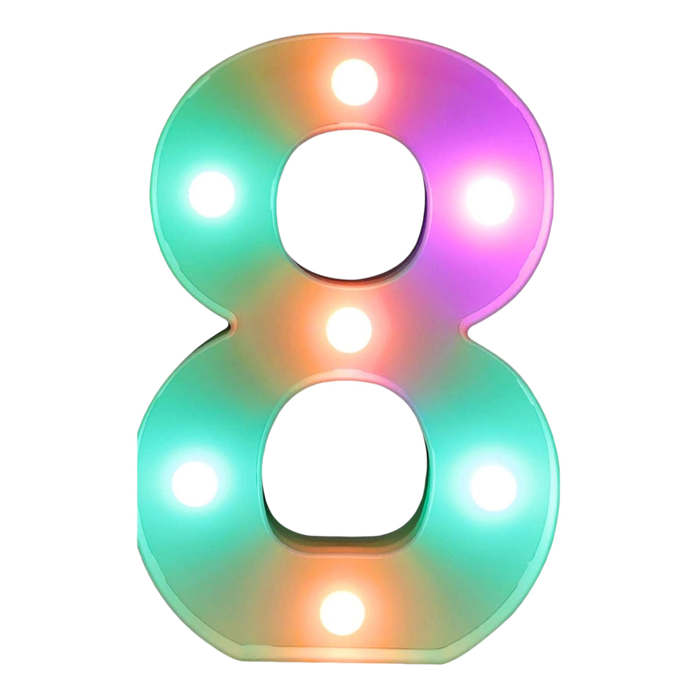 Siffra RGB med LED-Belysning - Siffra 8 | Hem - Roliga Prylar - Hem & Hushåll - Till Sovrummet | Pryloteket