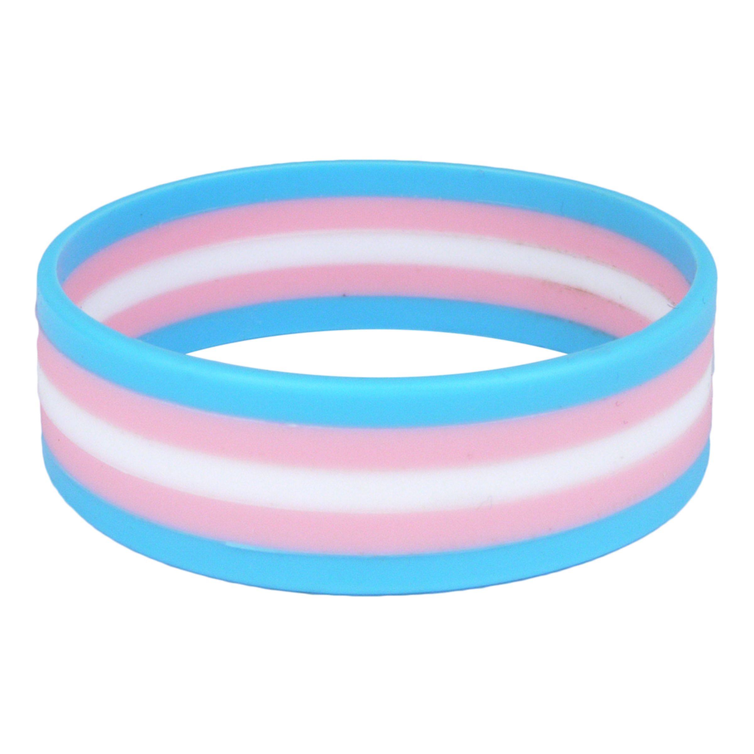 Silikonarmband Transflagga | Hem - Roliga Prylar - Accessoarer - Smycken | Pryloteket