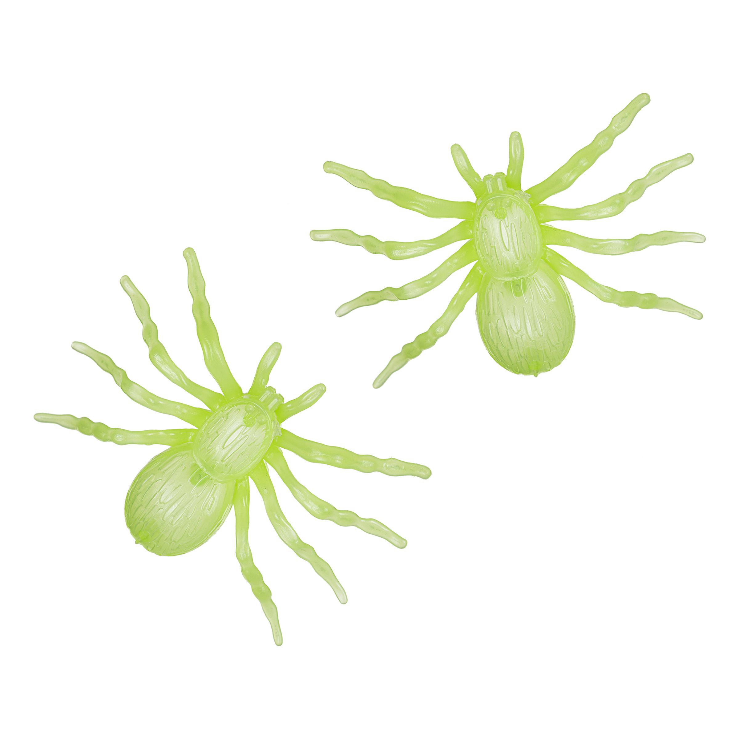 Självlysande Jättespindlar - 4-pack | Hem - Teman - Högtider - Halloween - Halloweendekorationer | Pryloteket