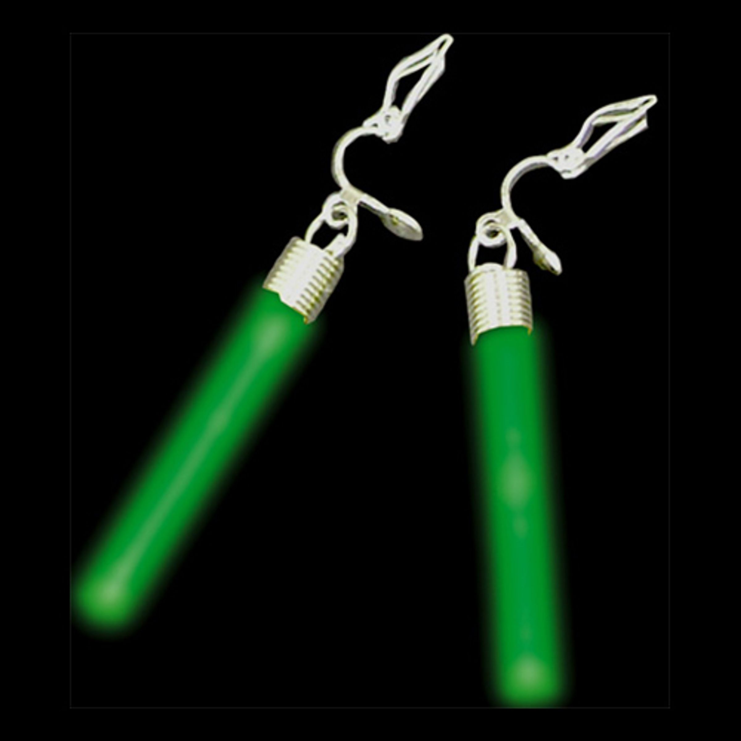 Självlysande Örhängen - Grön | Hem - Festartiklar - Festdekoration - Glowsticks | Pryloteket