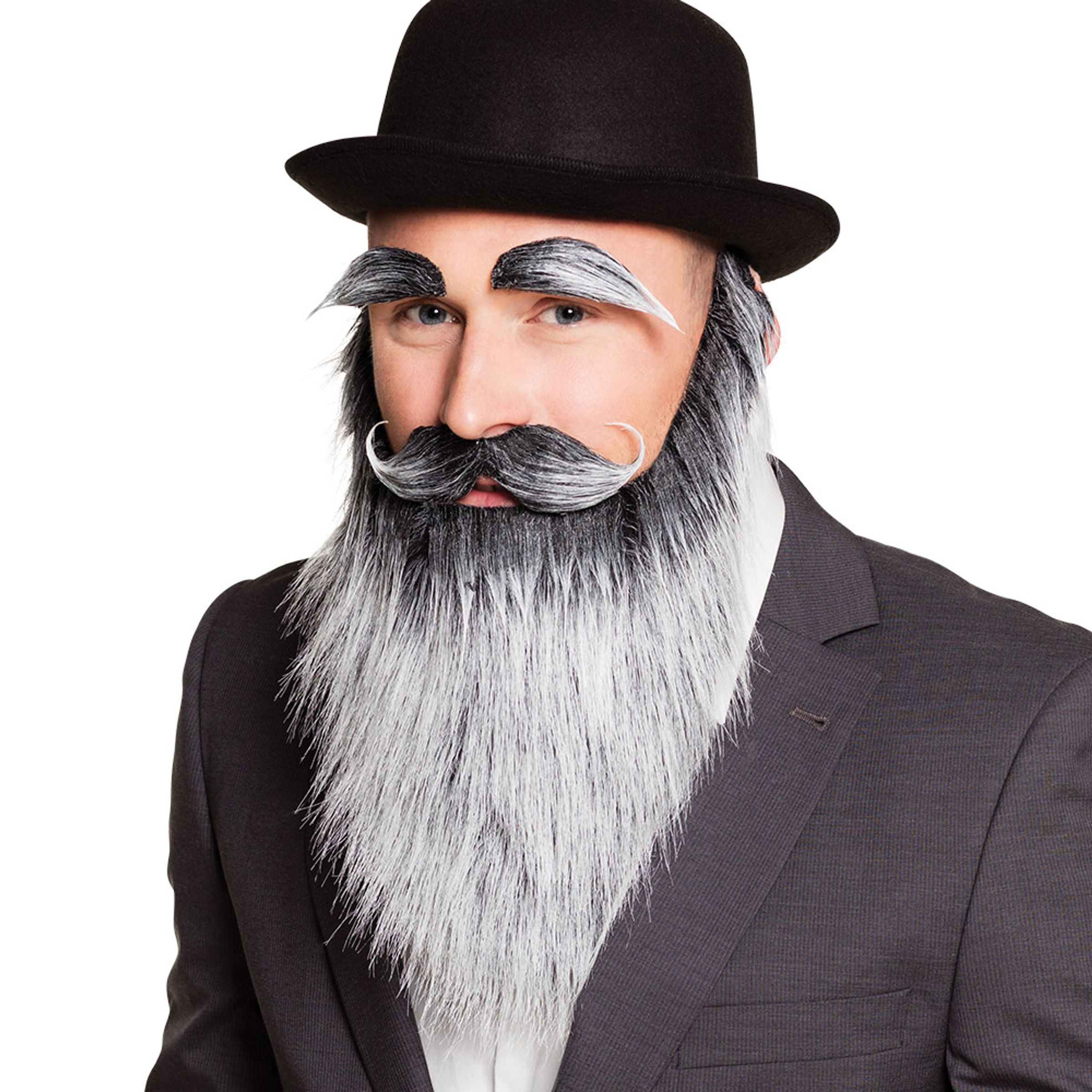 Skäggset Grå | Hem - Maskerad - Tillbehör - Maskeradaccessoarer | Party Outlet