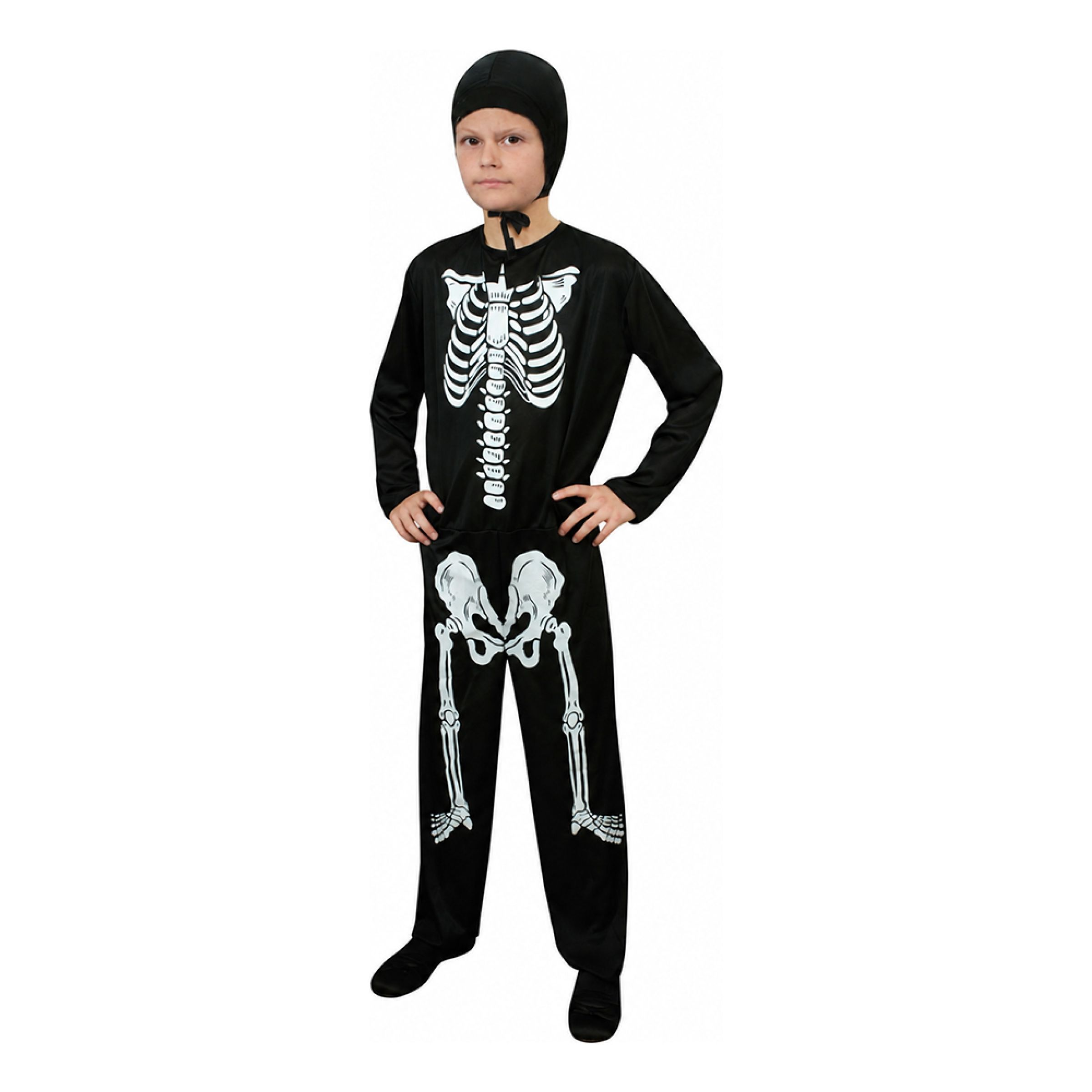 Skelet Børnekostume - Large