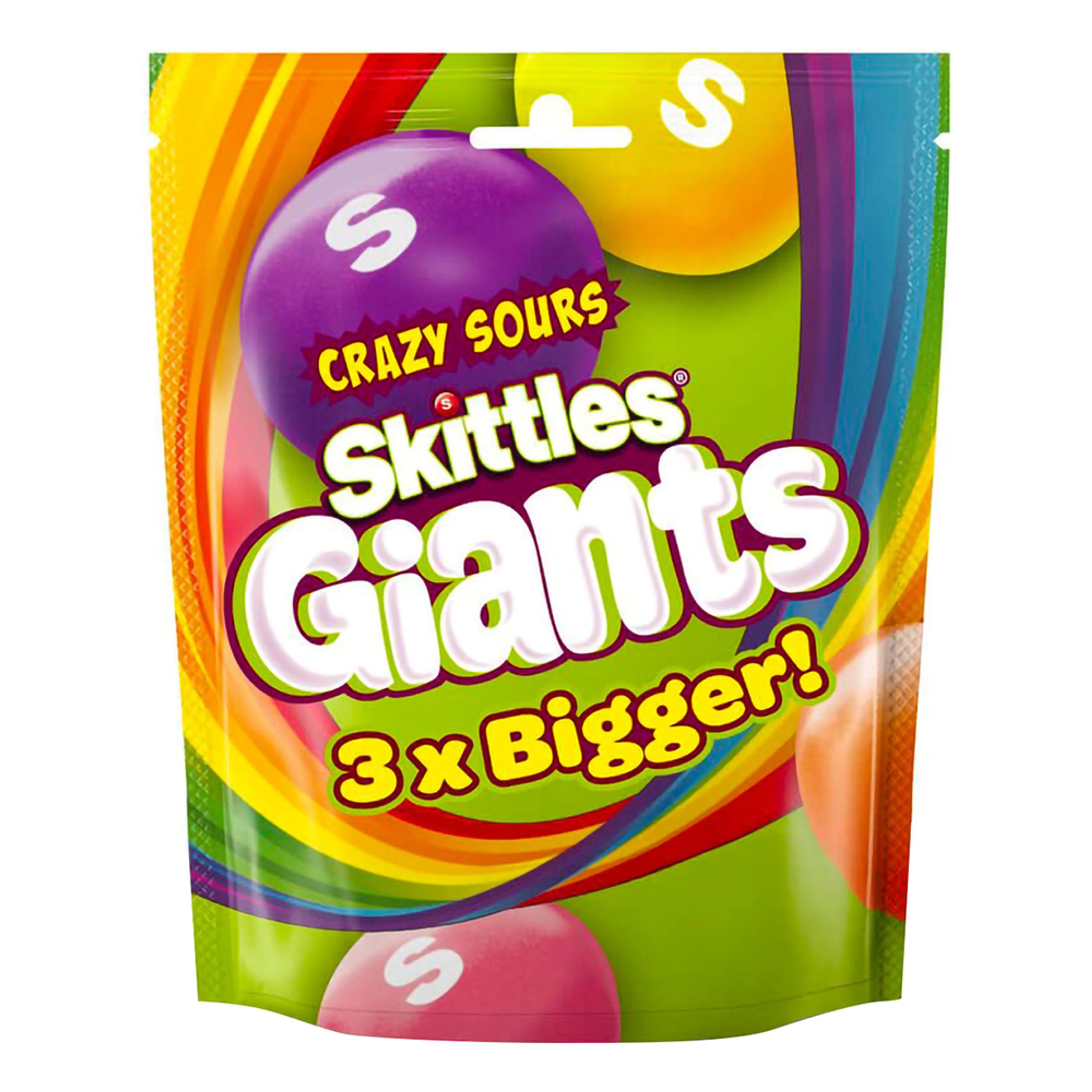 Skittles Giants Crazy Sours - 132 g | Hem - Godis & Läsk - Godis - Amerikanskt Godis | Maskeradspecialisten