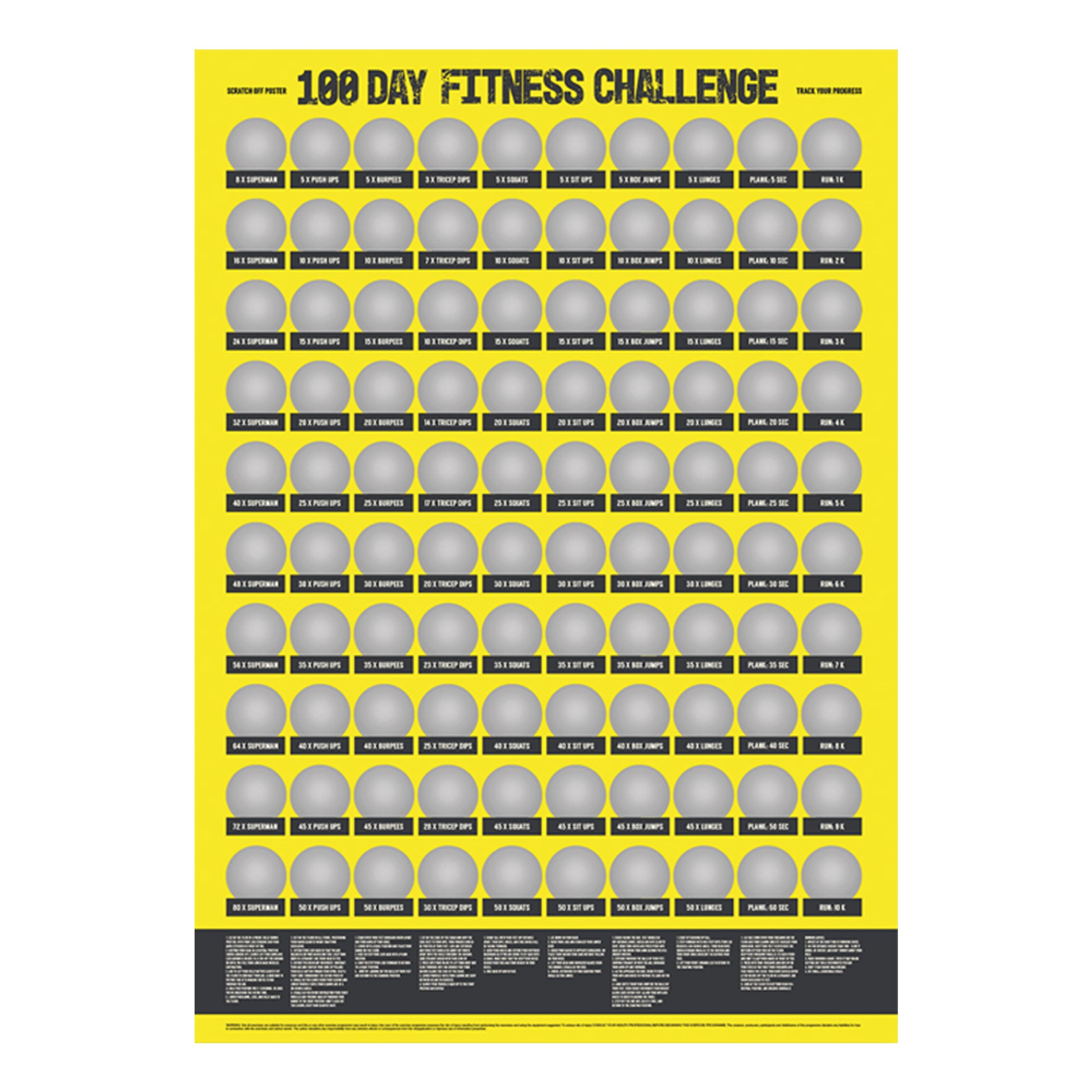 Skrabetavle 100 Day Fitness Challenge