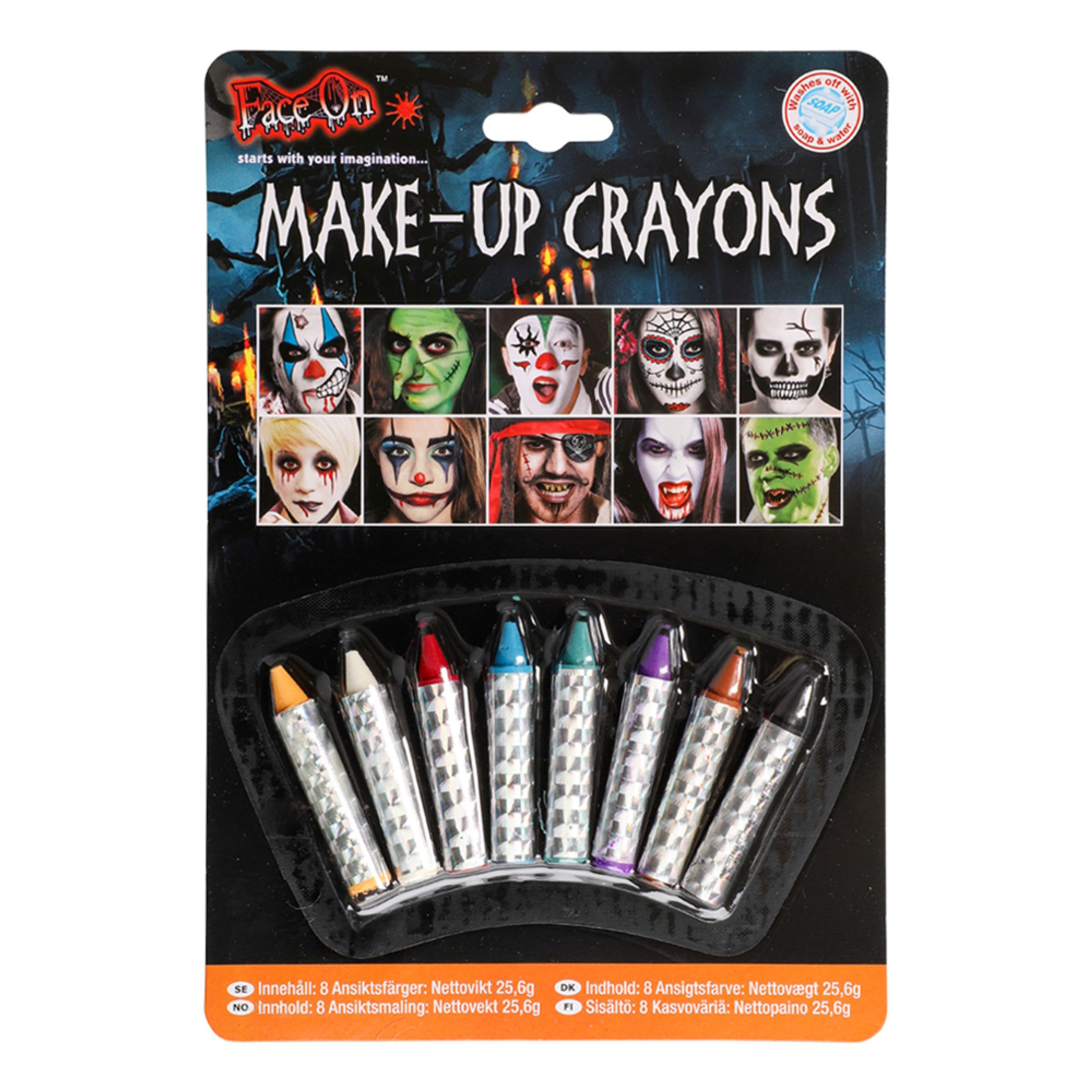 FaceOn Sminkpennor Halloween | Hem - Teman - Högtider - Halloween - Halloweensmink | Maskeradspecialisten