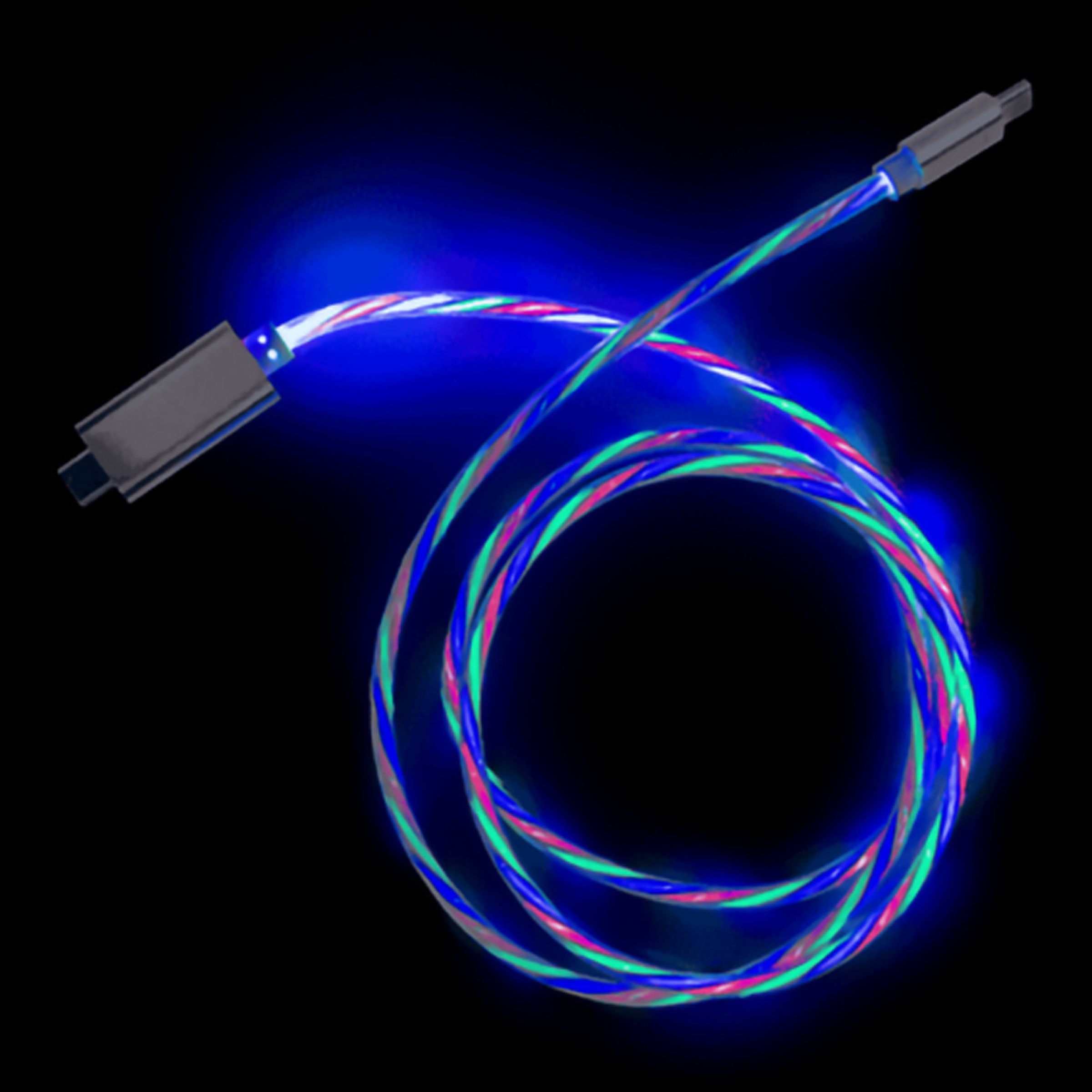 Snabbladdningskabel med LED USB-C | Hem - Roliga Prylar - Teknik - Mobiltillbehör | Maskeradspecialisten