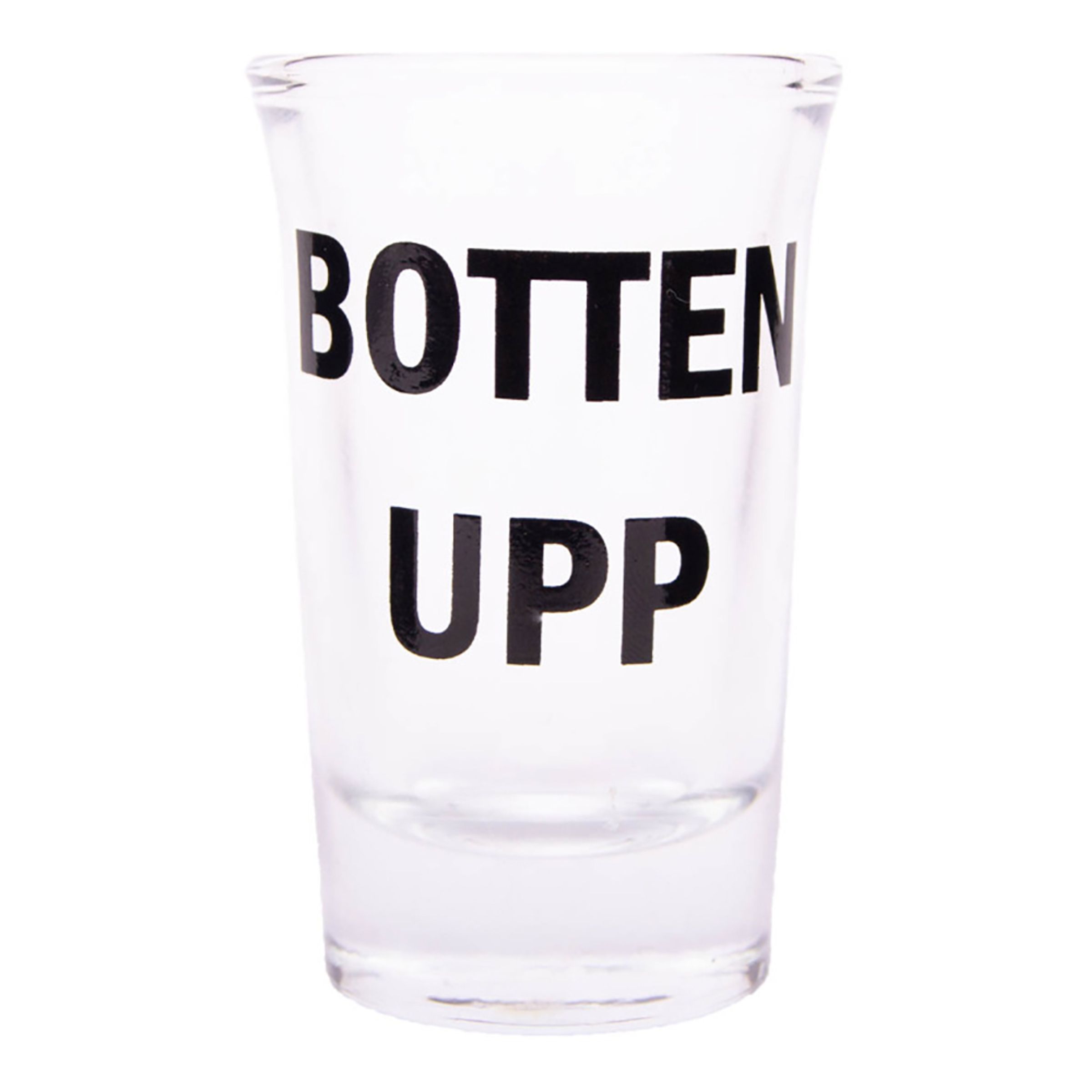 Snapsglas med Text - Botten upp | Hem - Bartillbehör - Glas - Shotglas | Pryloteket